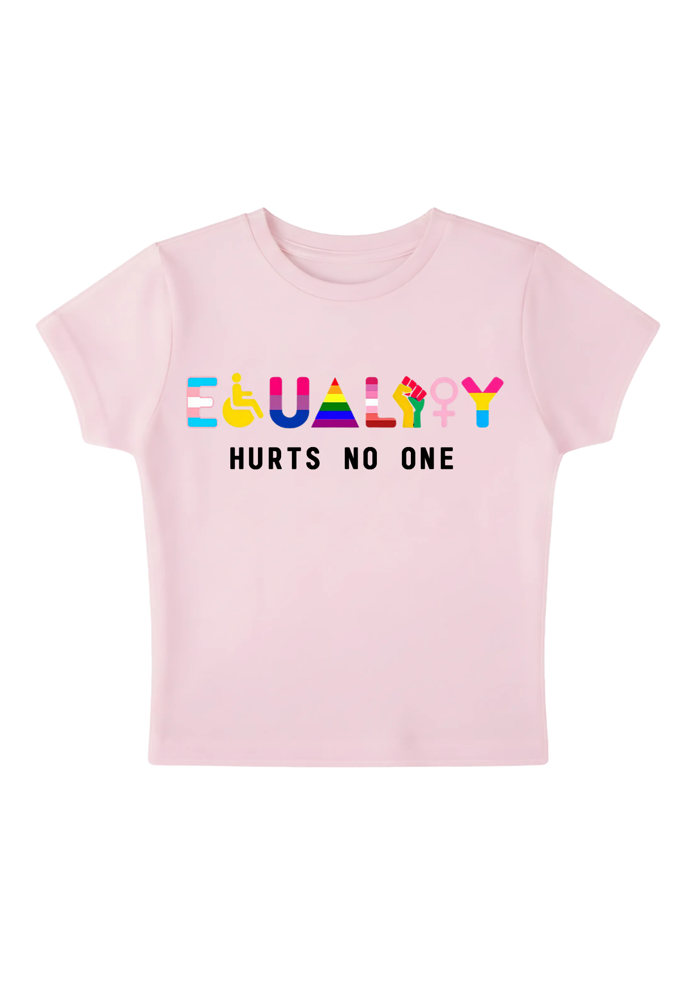 Equality Hurts No One Y2K Baby Tee
