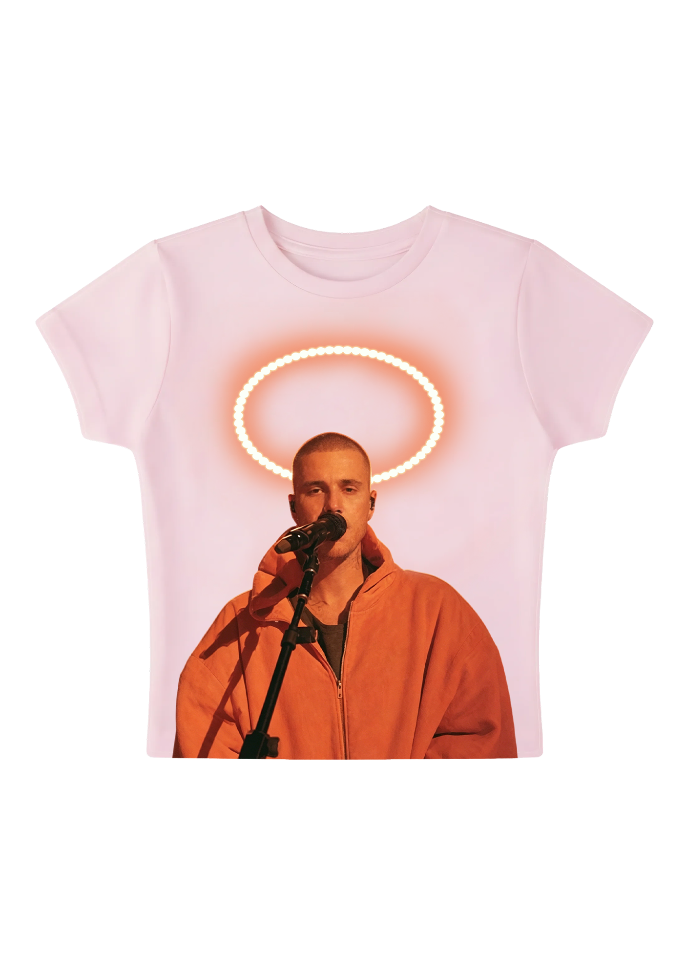 Justin Bieber Halo Performance Photo Y2K Baby Tee