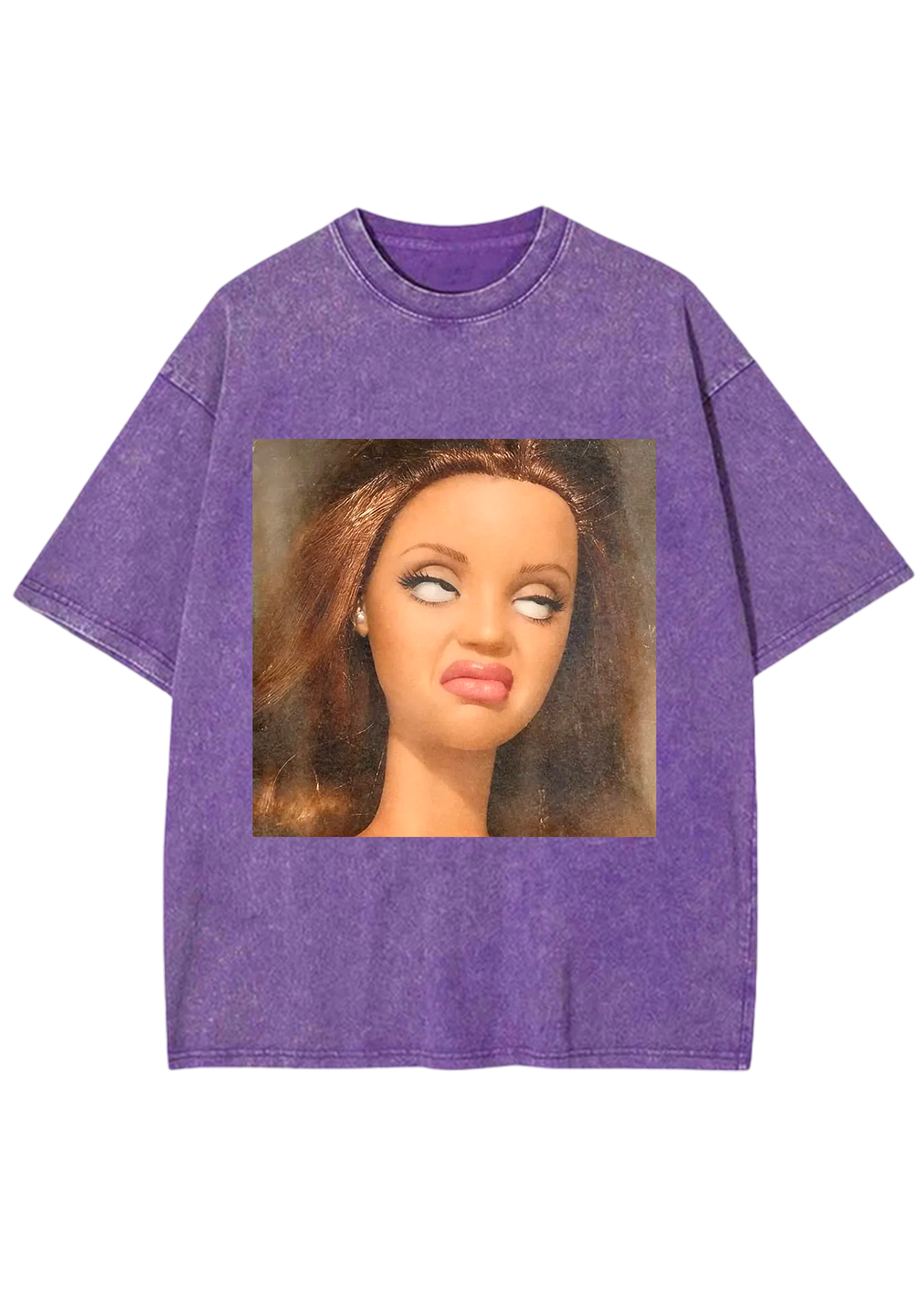Eye-Roll Barbie Y2K Washed Tee