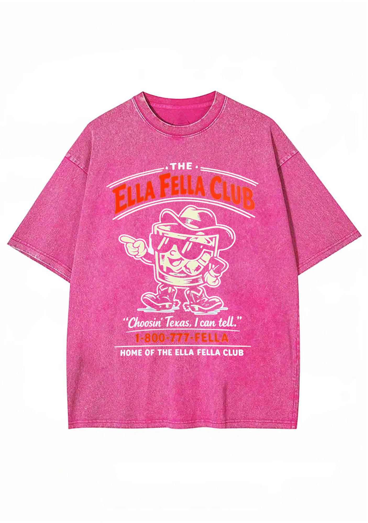 The Ella Fella Club Retro Texas Cartoon Y2K Washed Tee
