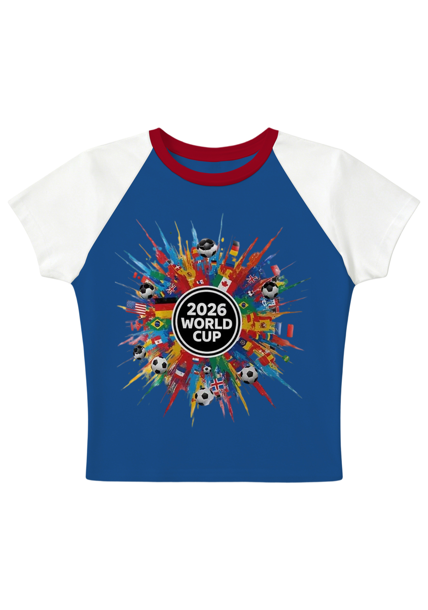 2026 World Cup Splicing Y2K Baby Tee