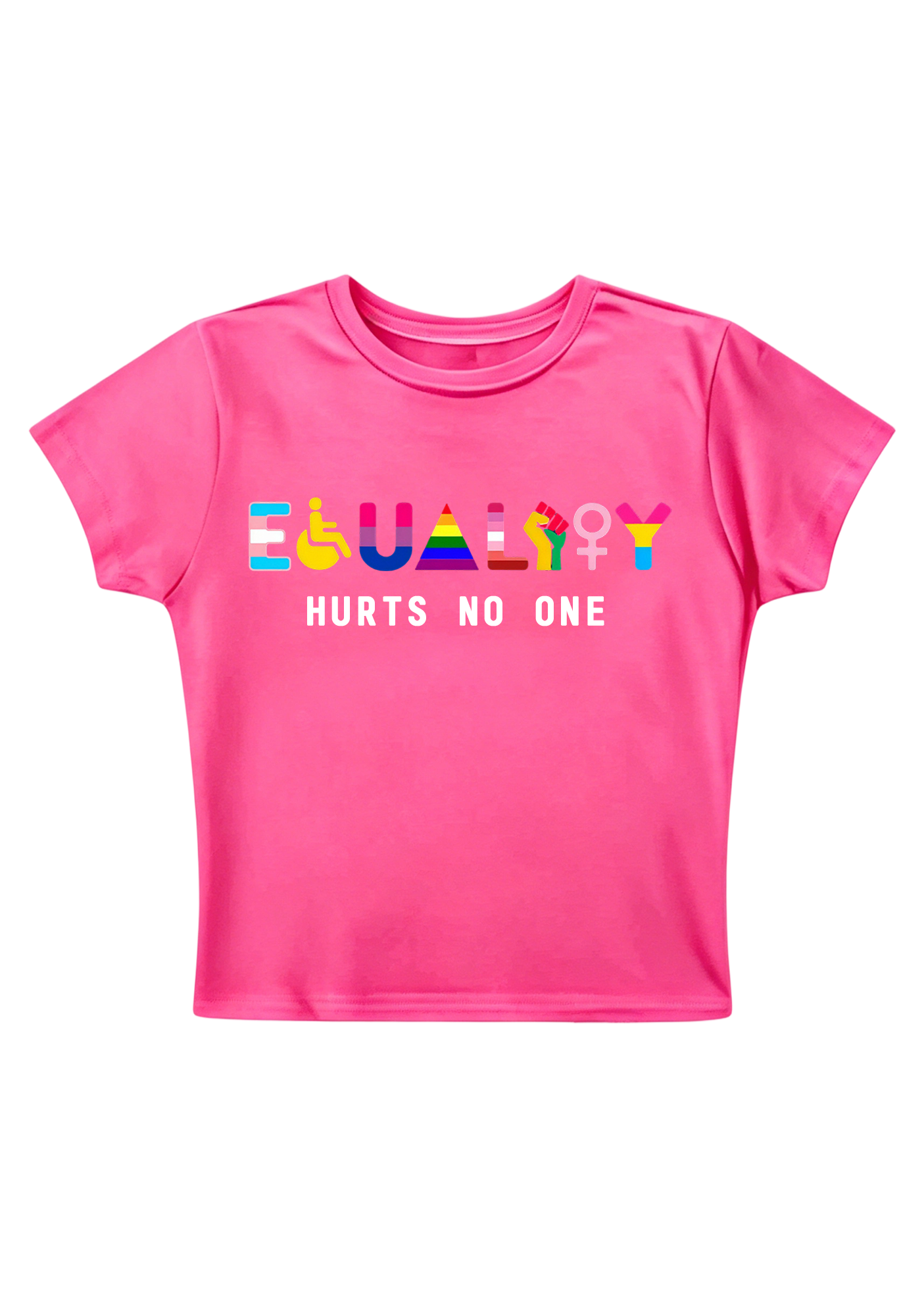 Equality Hurts No One Y2K Baby Tee