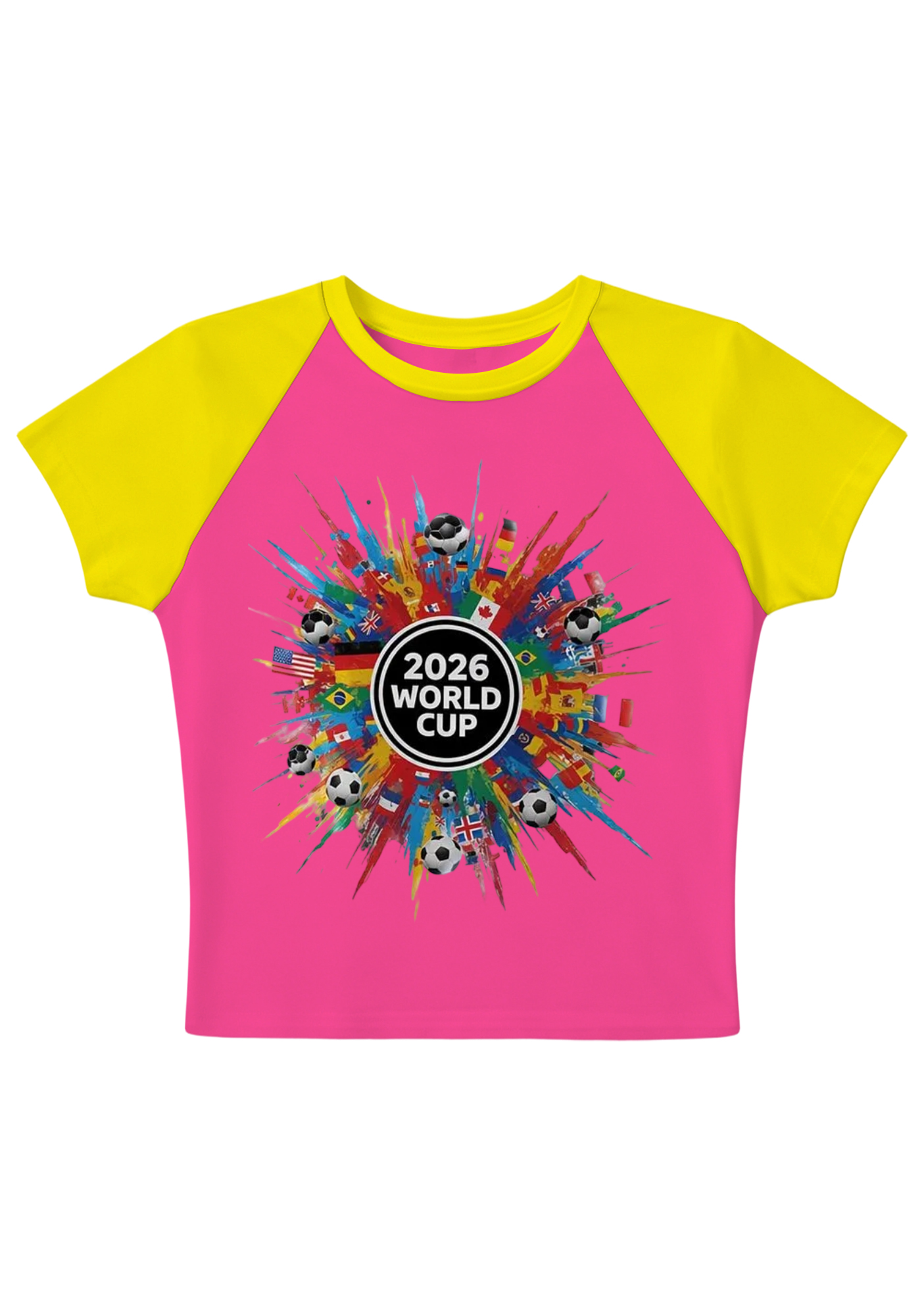 2026 World Cup Splicing Y2K Baby Tee