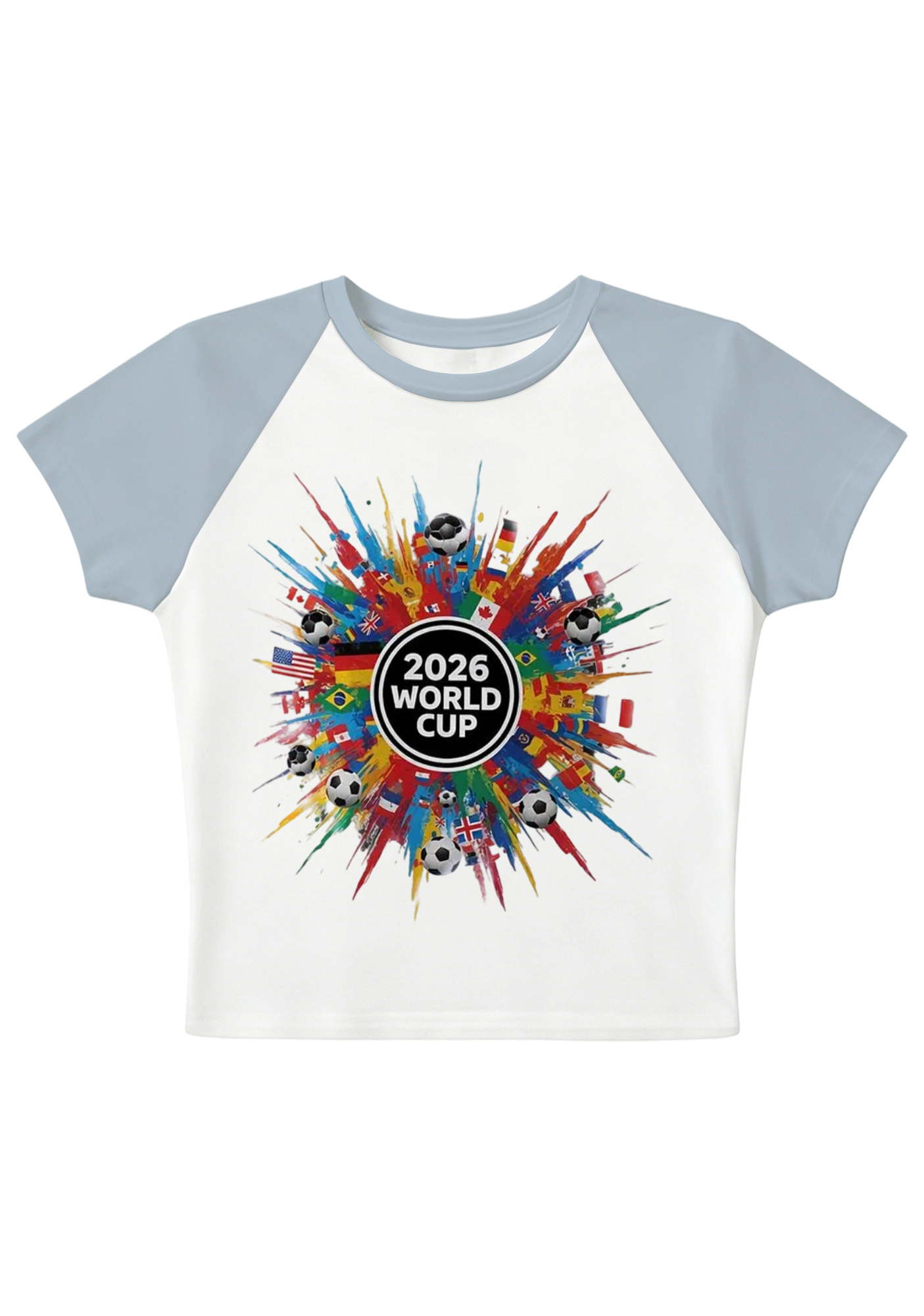 2026 World Cup Splicing Y2K Baby Tee