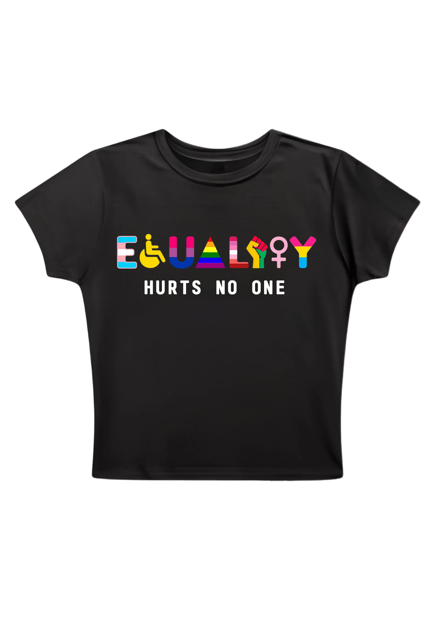 Equality Hurts No One Y2K Baby Tee