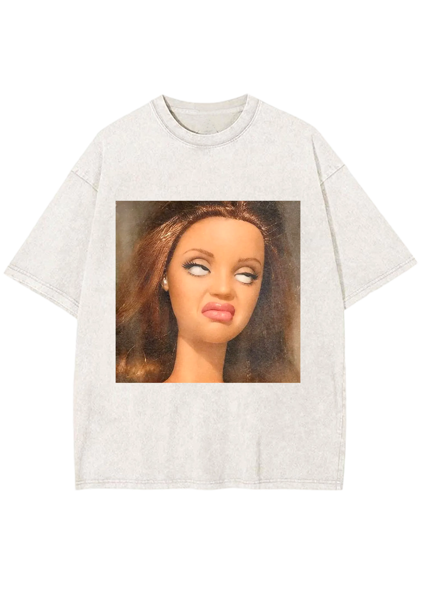 Eye-Roll Barbie Y2K Washed Tee