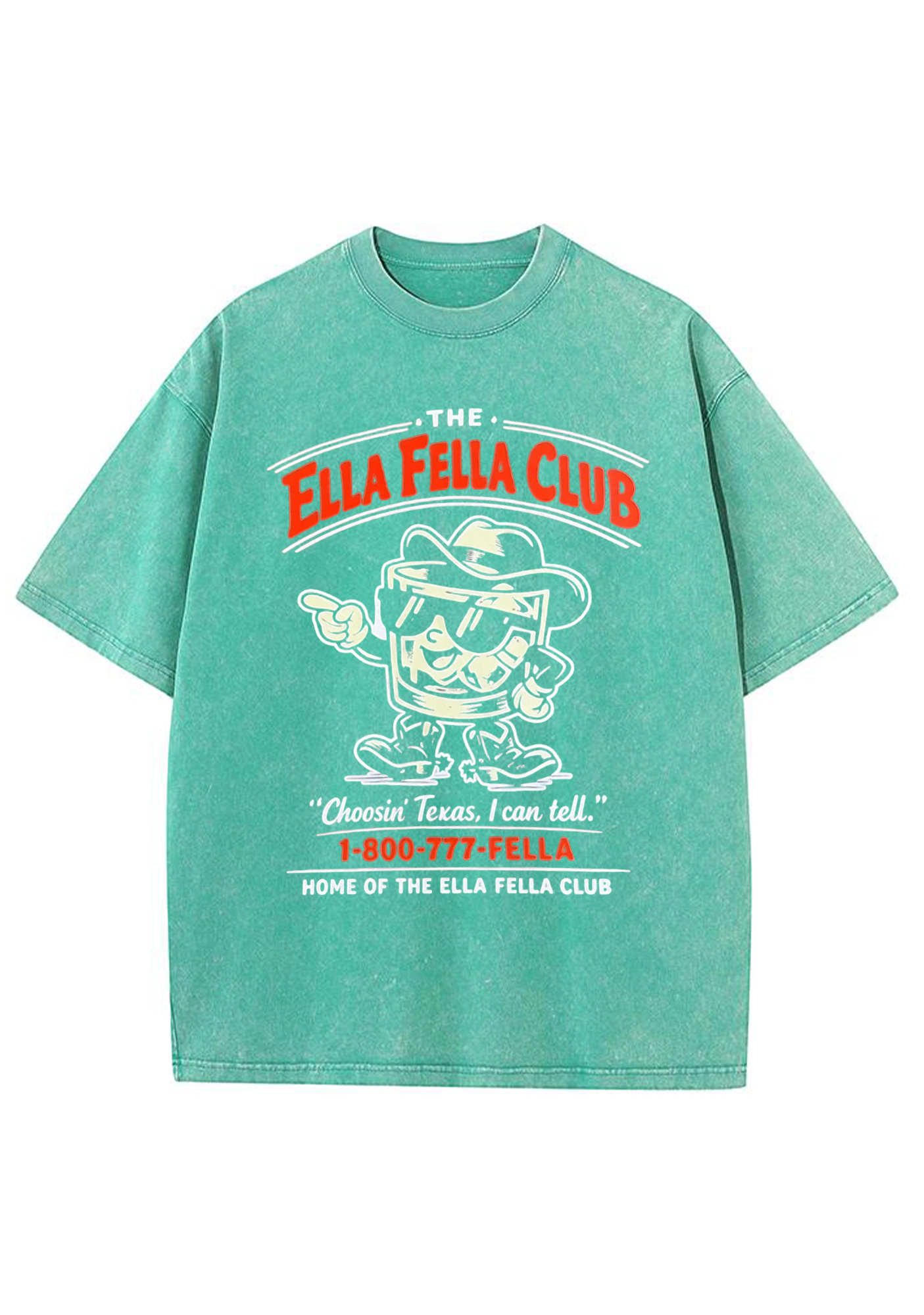 The Ella Fella Club Retro Texas Cartoon Y2K Washed Tee