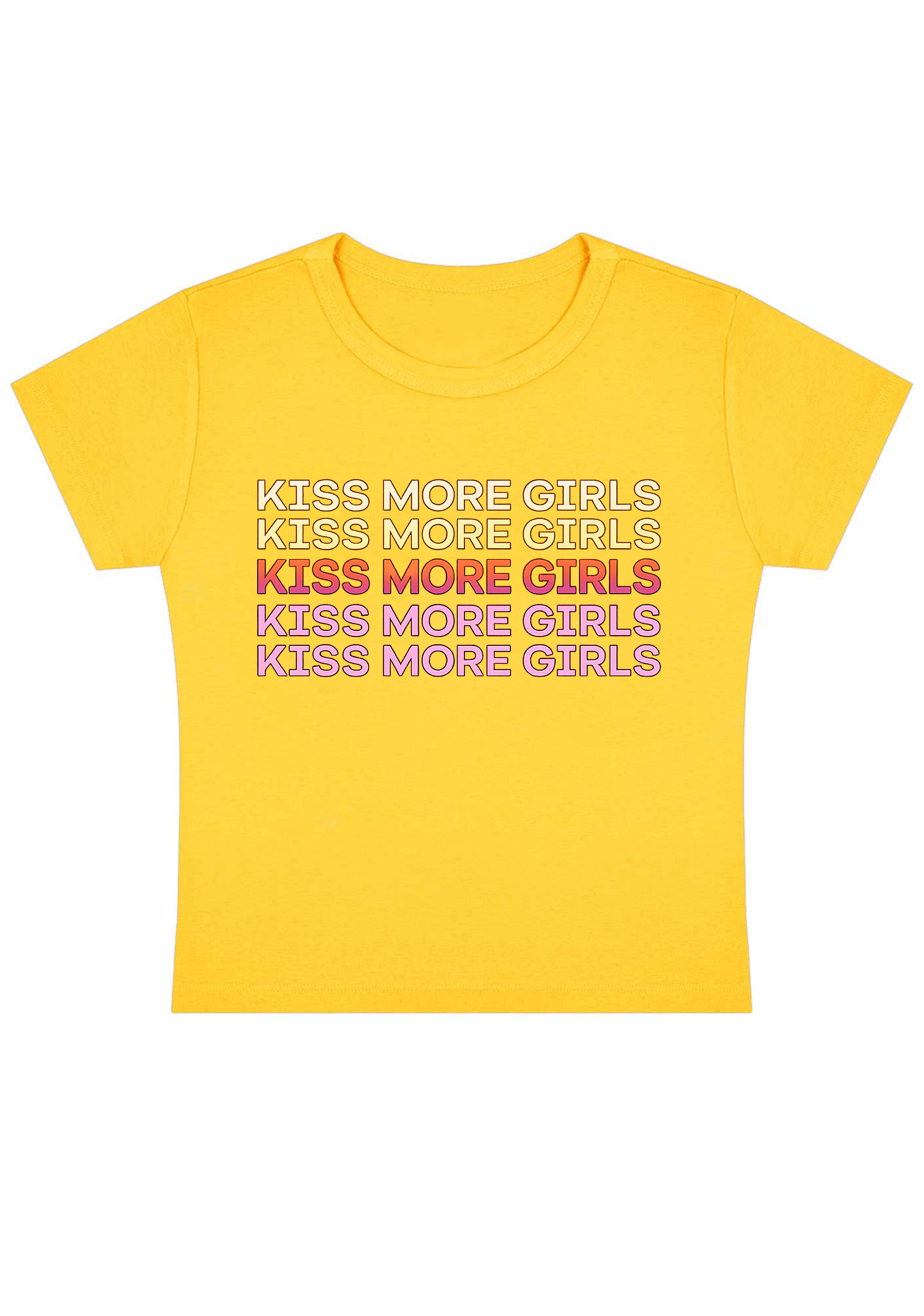 Kiss More Girls Y2K Baby Tee