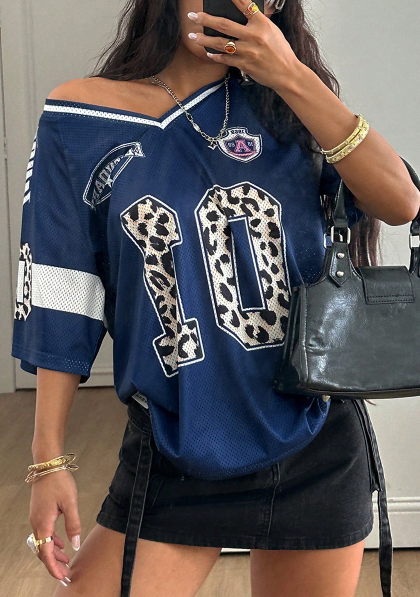 Y2K Multi‑Color Loose  Mesh Jersey Shirts