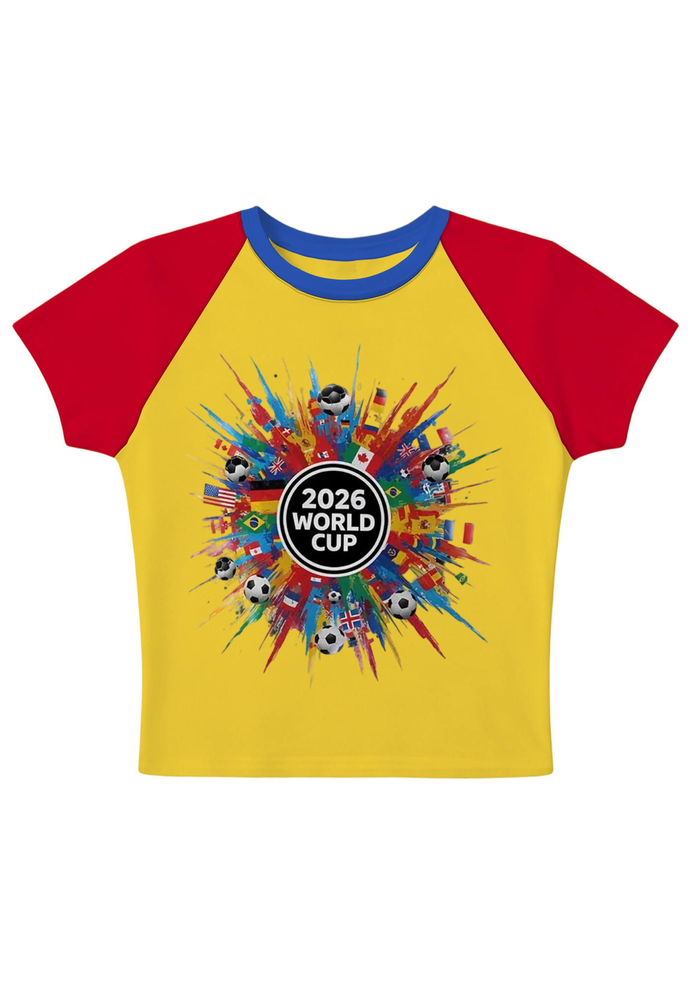2026 World Cup Splicing Y2K Baby Tee