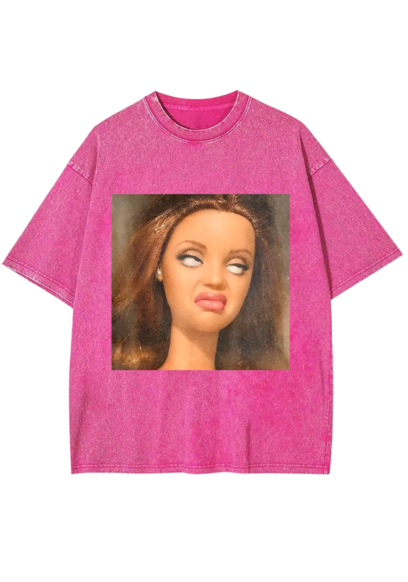 Eye-Roll Barbie Y2K Washed Tee