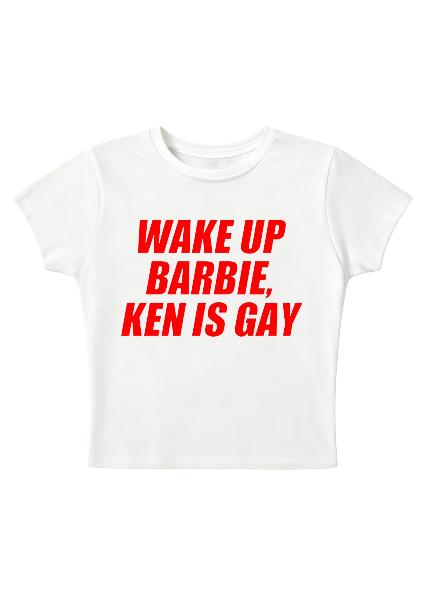 Wake Up Barbie Ken Is Gay Y2K Baby Tee