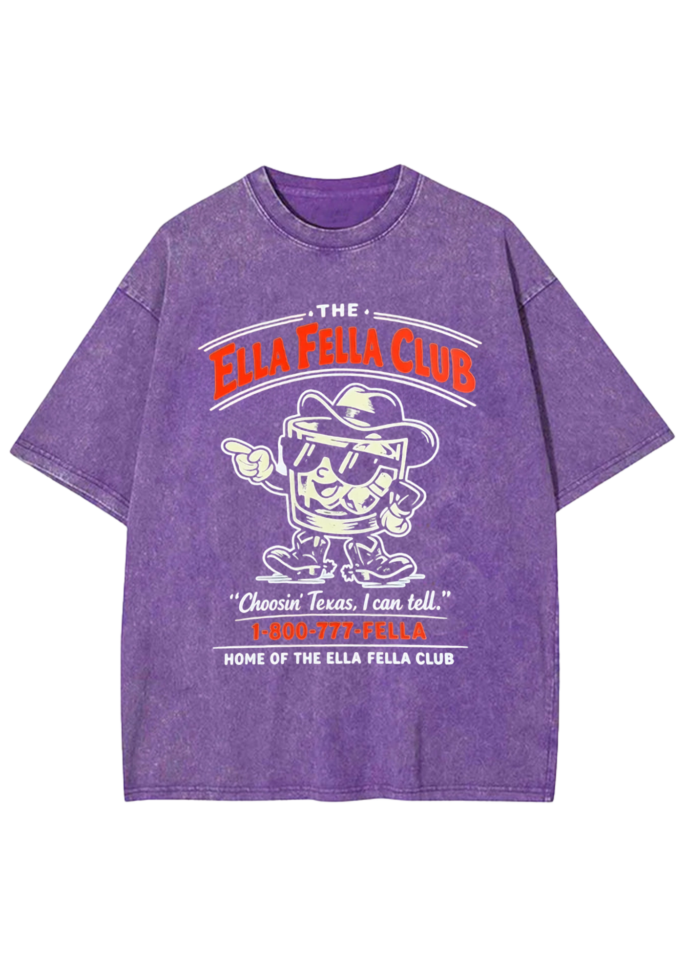 The Ella Fella Club Retro Texas Cartoon Y2K Washed Tee