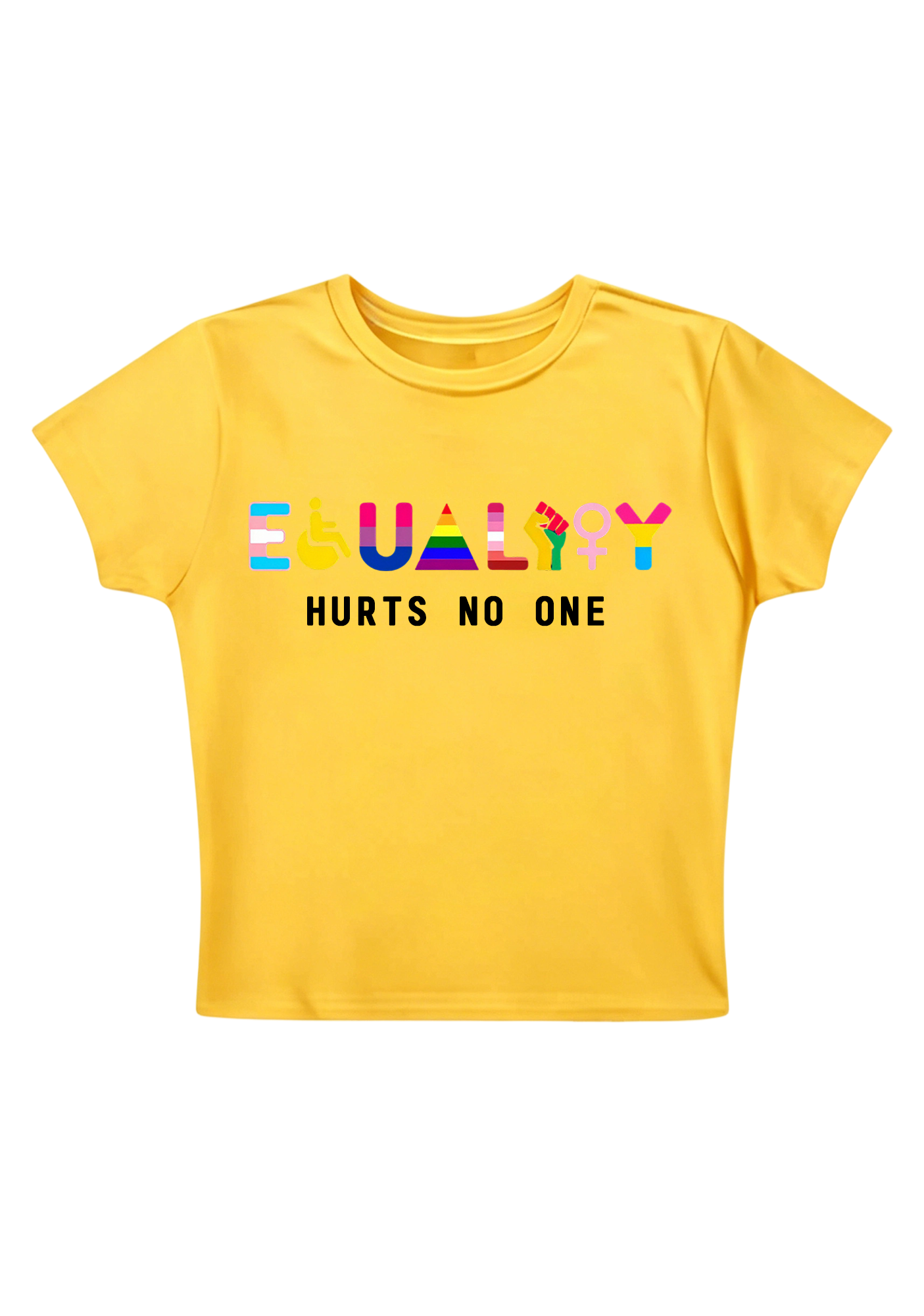 Equality Hurts No One Y2K Baby Tee