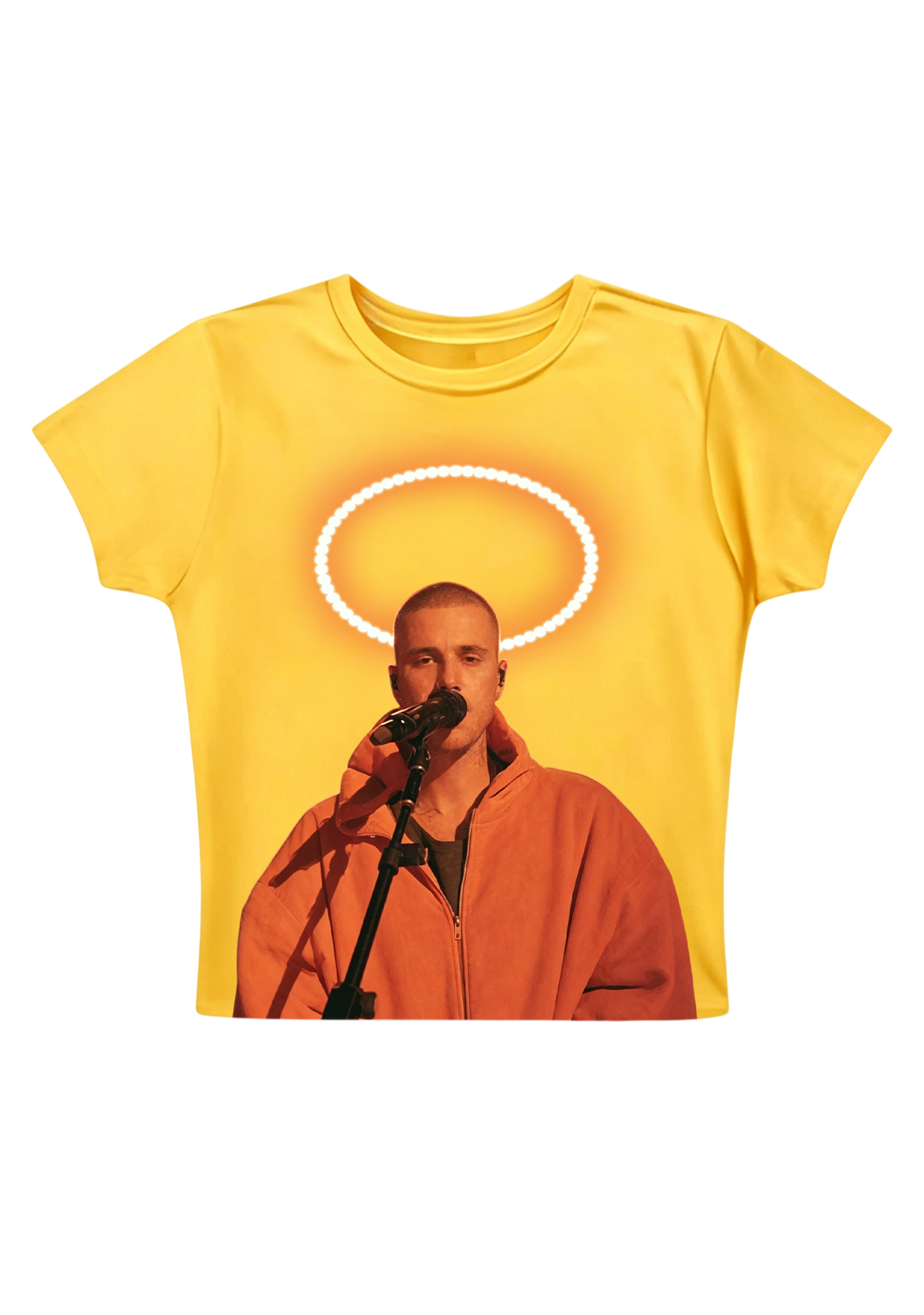  Justin Bieber Halo Performance Photo Y2K Baby Tee