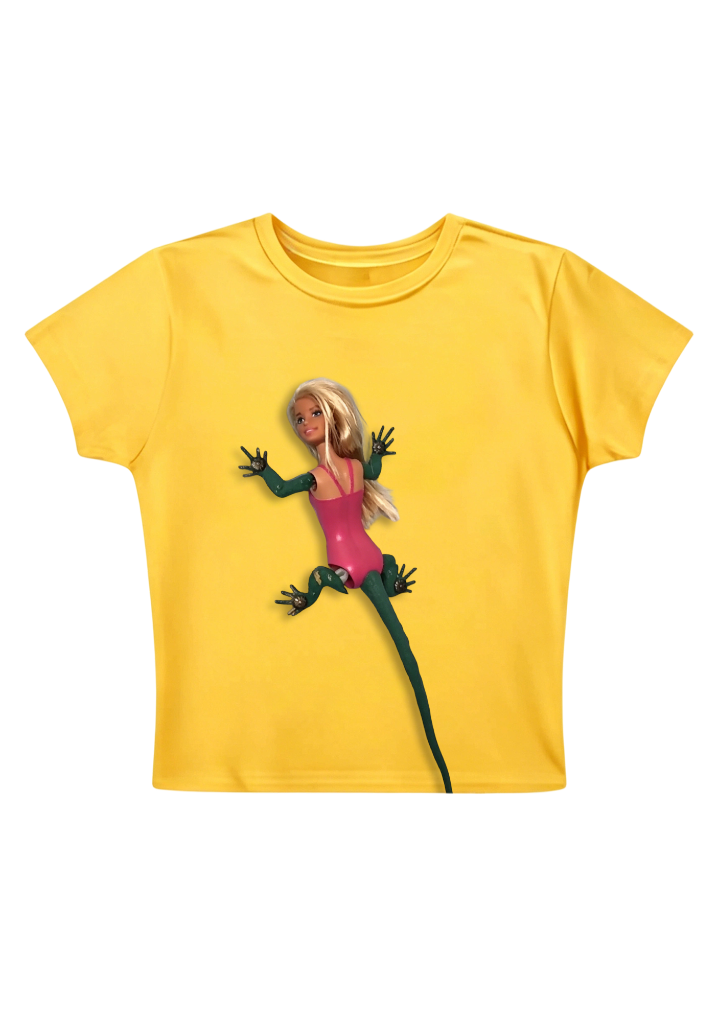 Weird Lizard Barbie Hybrid Doll Y2K Baby Tee