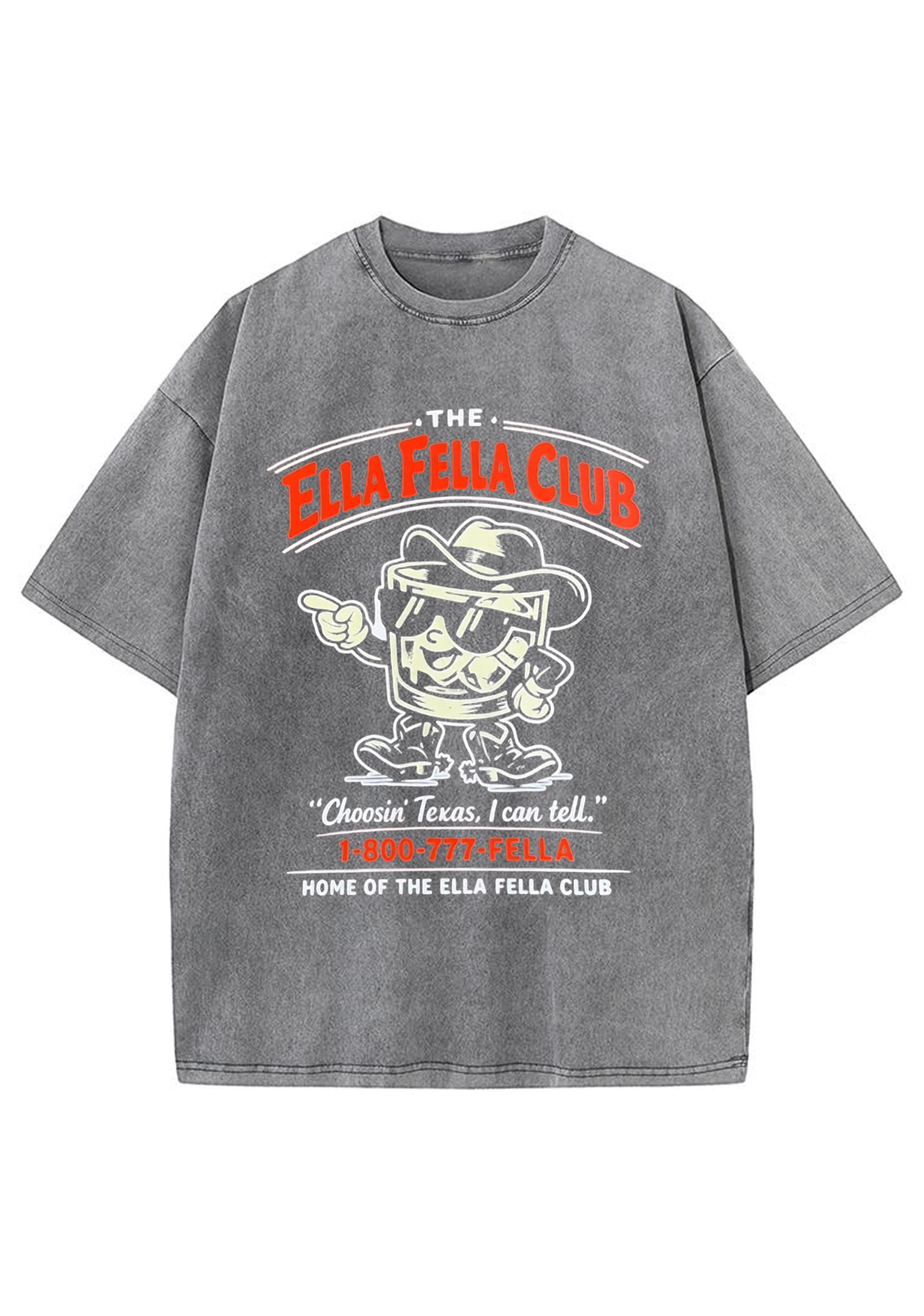 The Ella Fella Club Retro Texas Cartoon Y2K Washed Tee