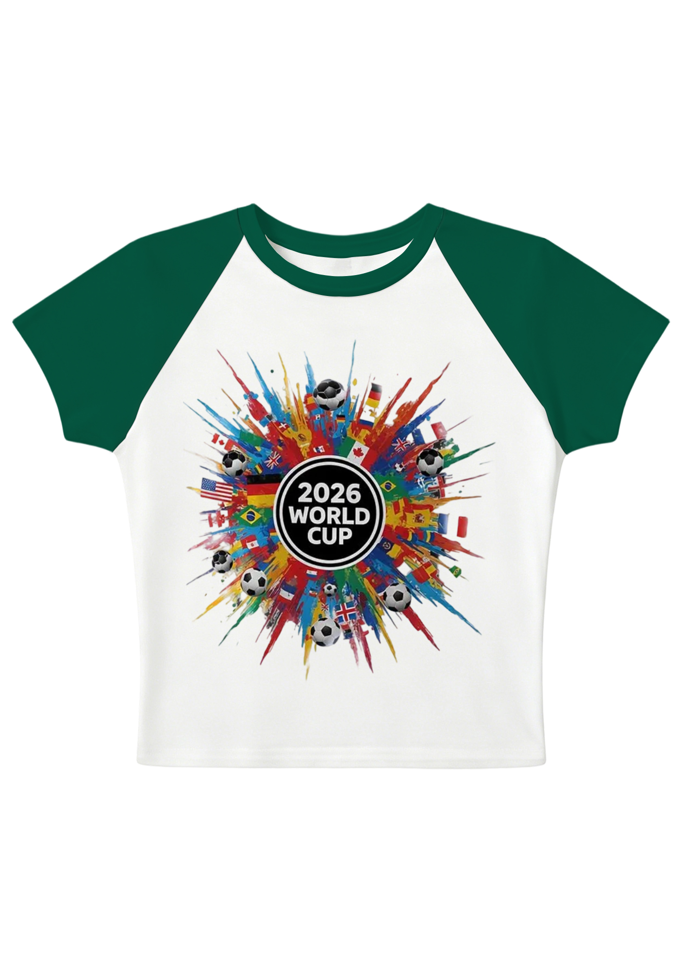 2026 World Cup Splicing Y2K Baby Tee