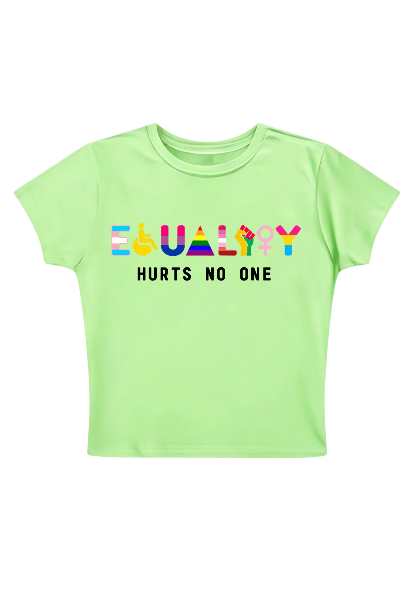 Equality Hurts No One Y2K Baby Tee