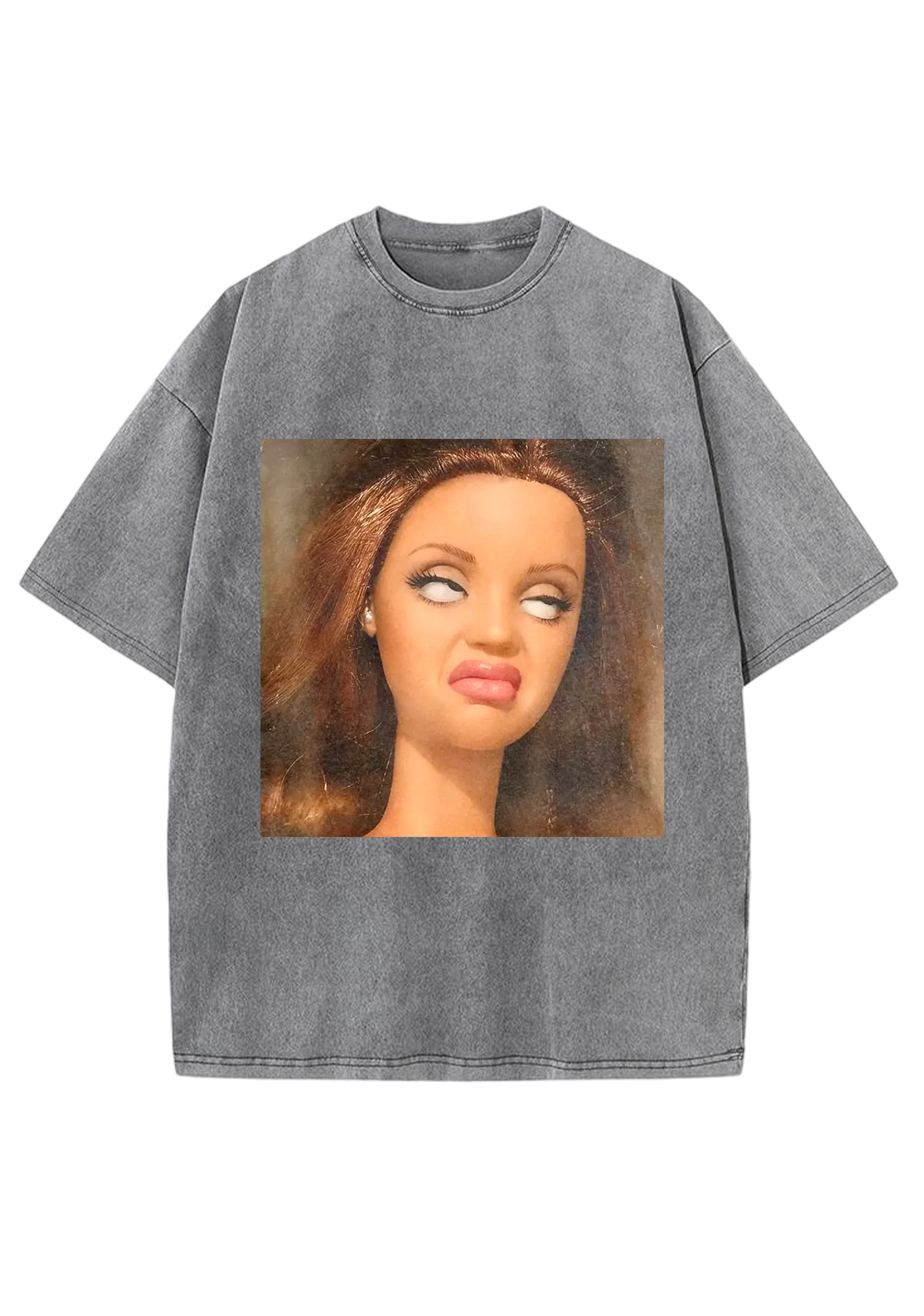 Eye-Roll Barbie Y2K Washed Tee