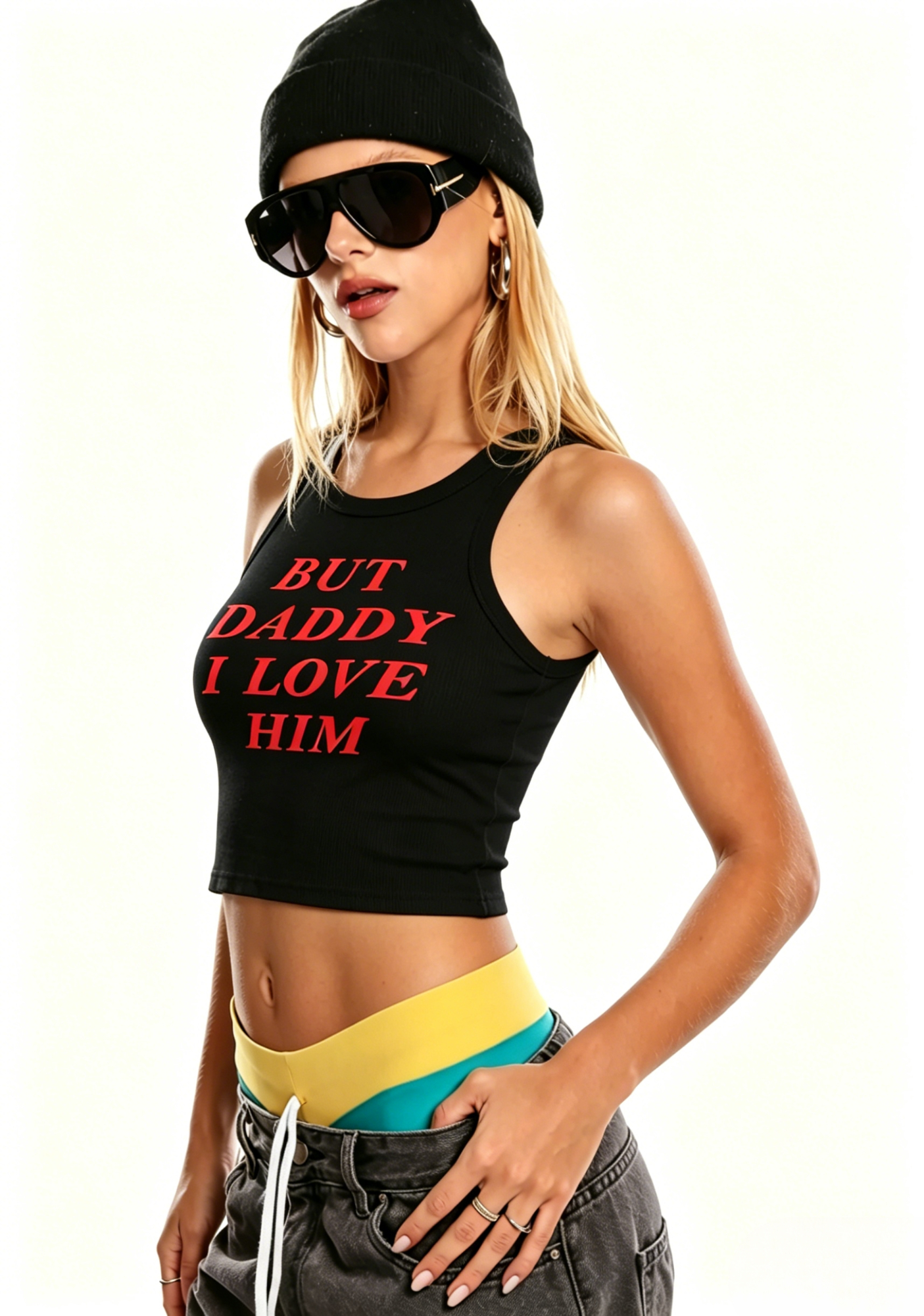  But Daddy I Love Him Y2K Crop Tank Top