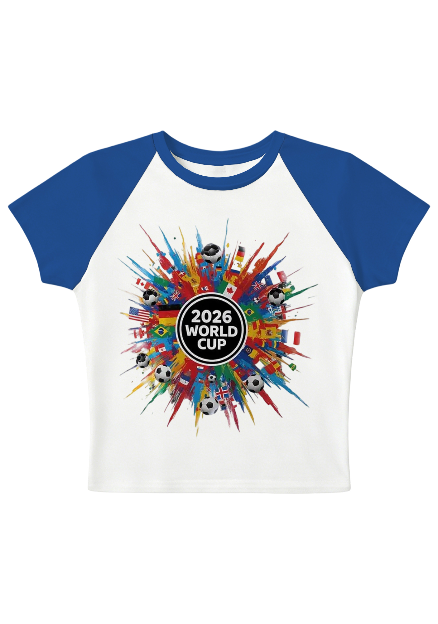 2026 World Cup Splicing Y2K Baby Tee