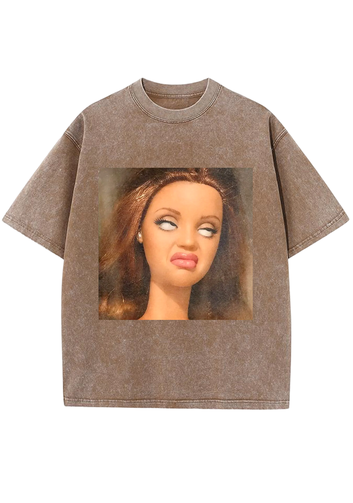 Eye-Roll Barbie Y2K Washed Tee