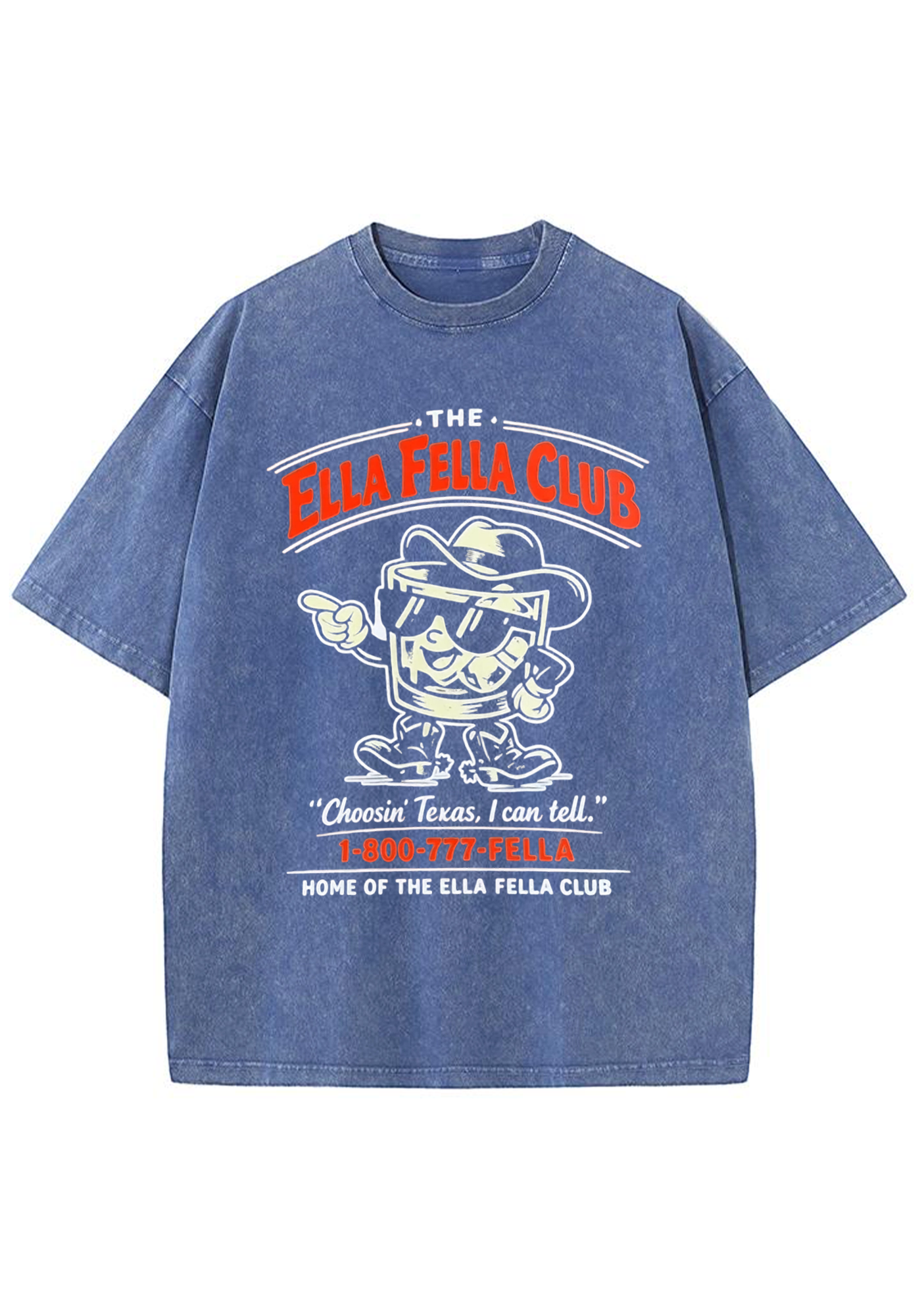 The Ella Fella Club Retro Texas Cartoon Y2K Washed Tee
