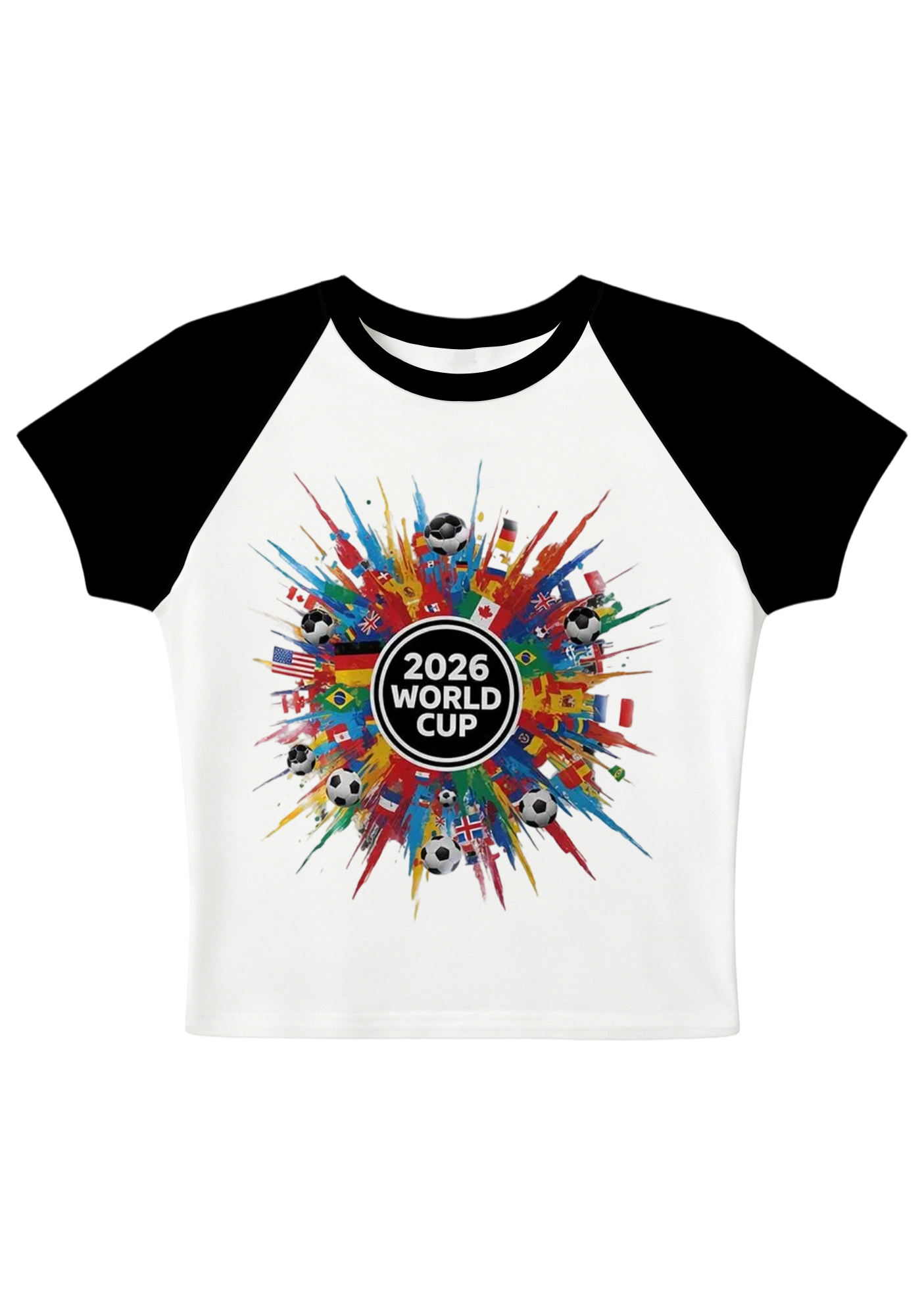 2026 World Cup Splicing Y2K Baby Tee