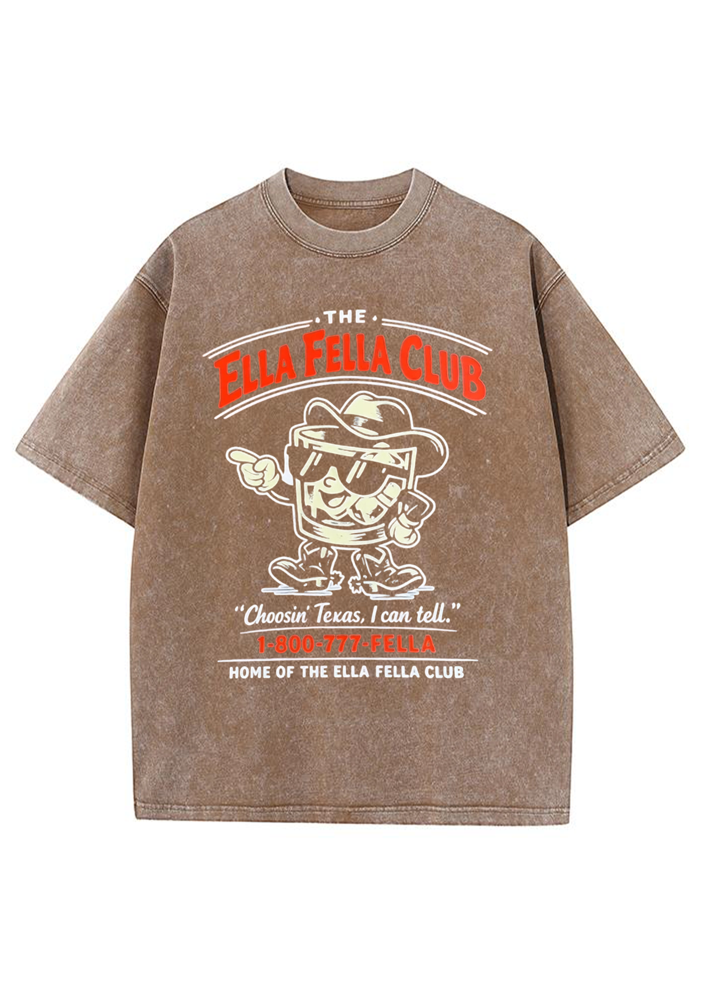 The Ella Fella Club Retro Texas Cartoon Y2K Washed Tee