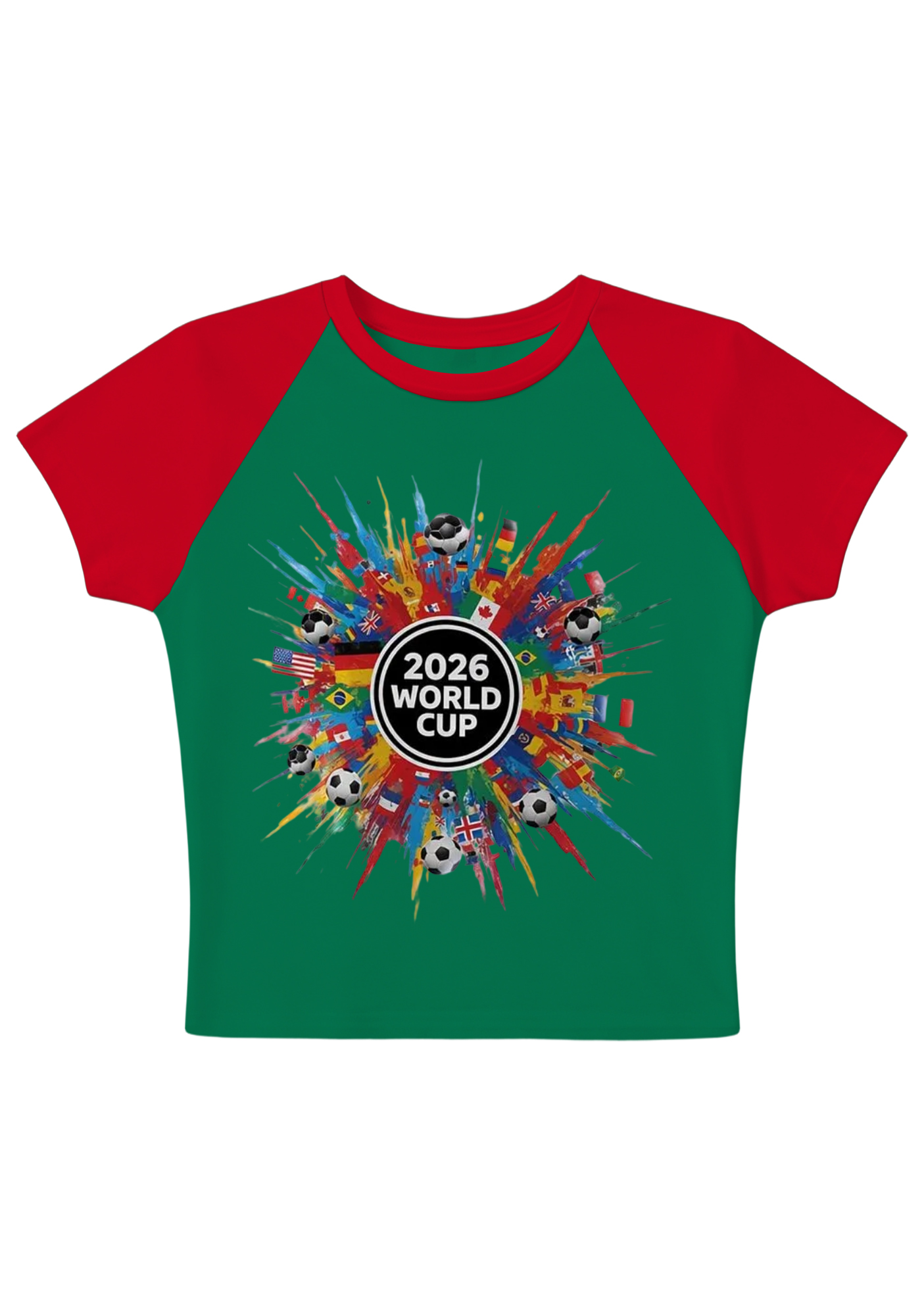 2026 World Cup Splicing Y2K Baby Tee
