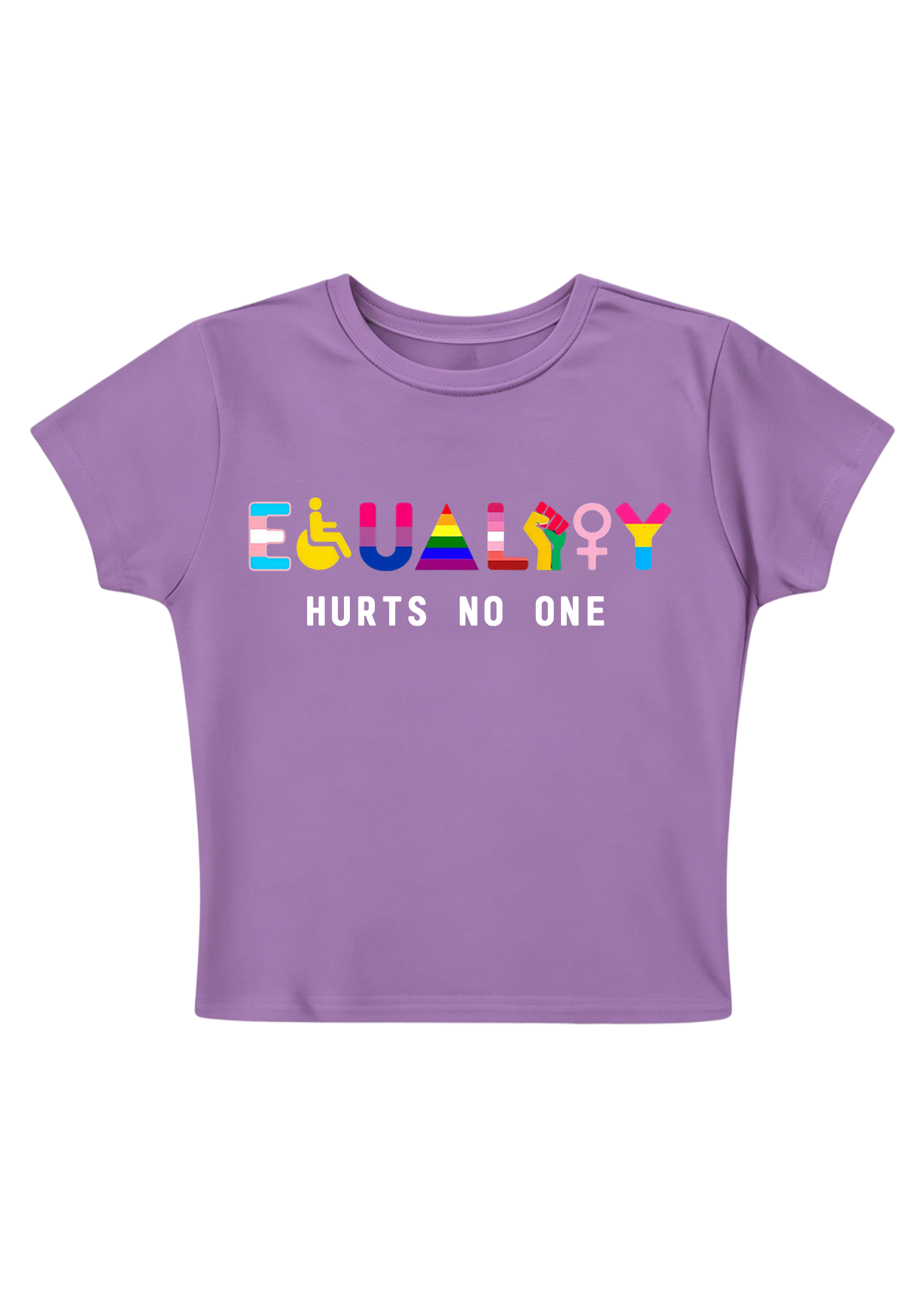 Equality Hurts No One Y2K Baby Tee