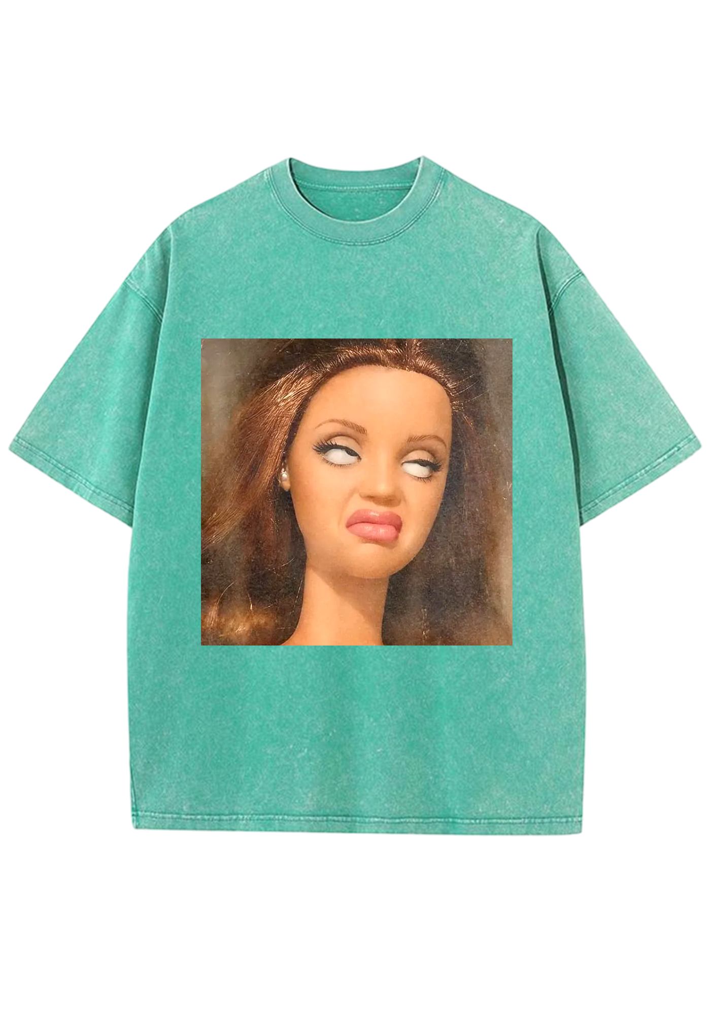 Eye-Roll Barbie Y2K Washed Tee