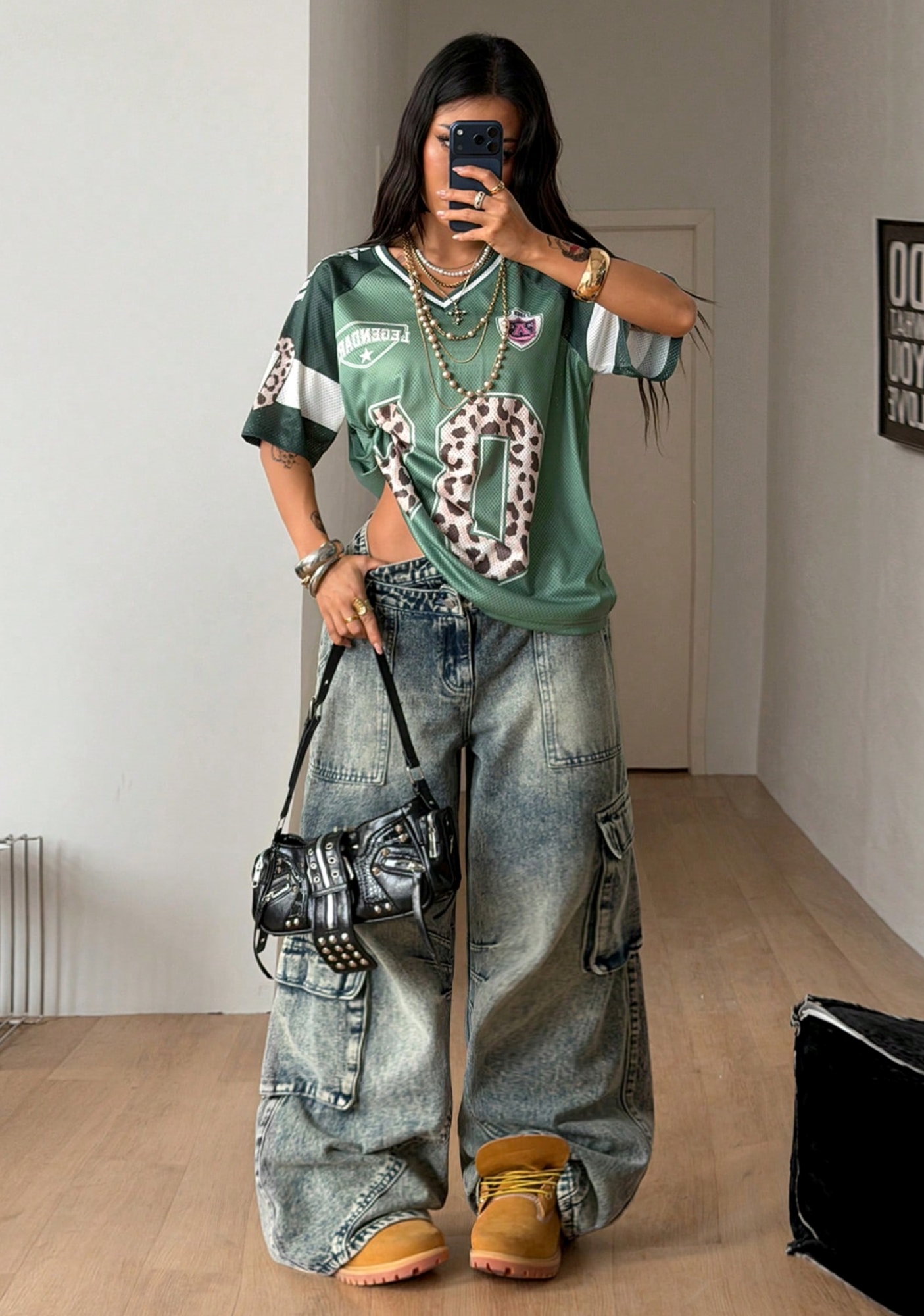 Y2K Multi‑Color Loose  Mesh Jersey Shirts