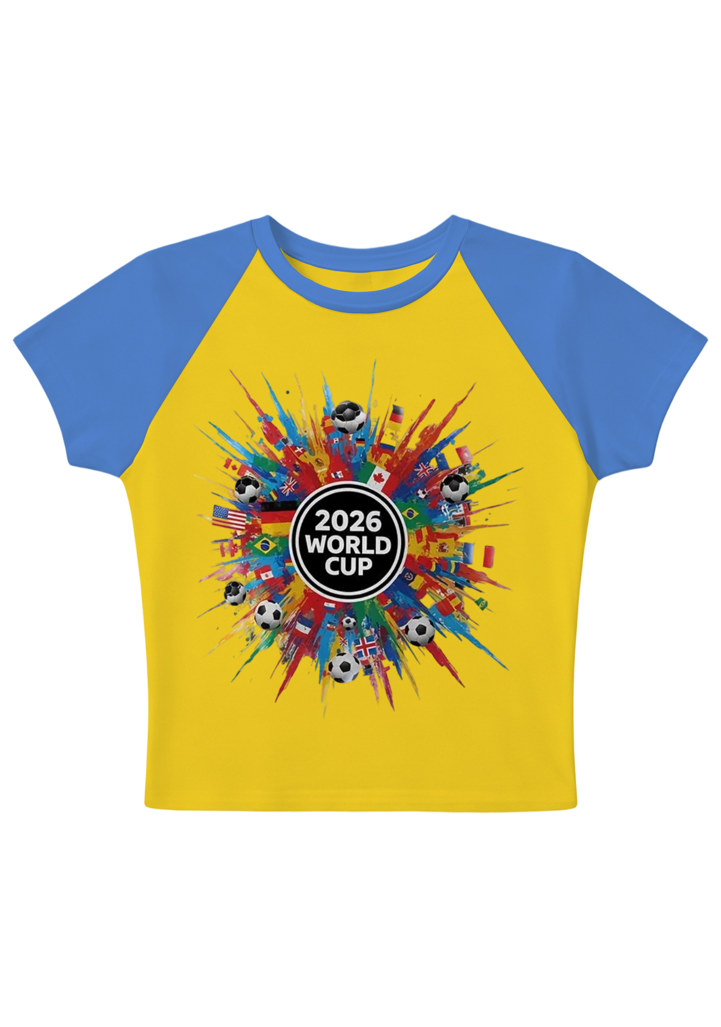 2026 World Cup Splicing Y2K Baby Tee