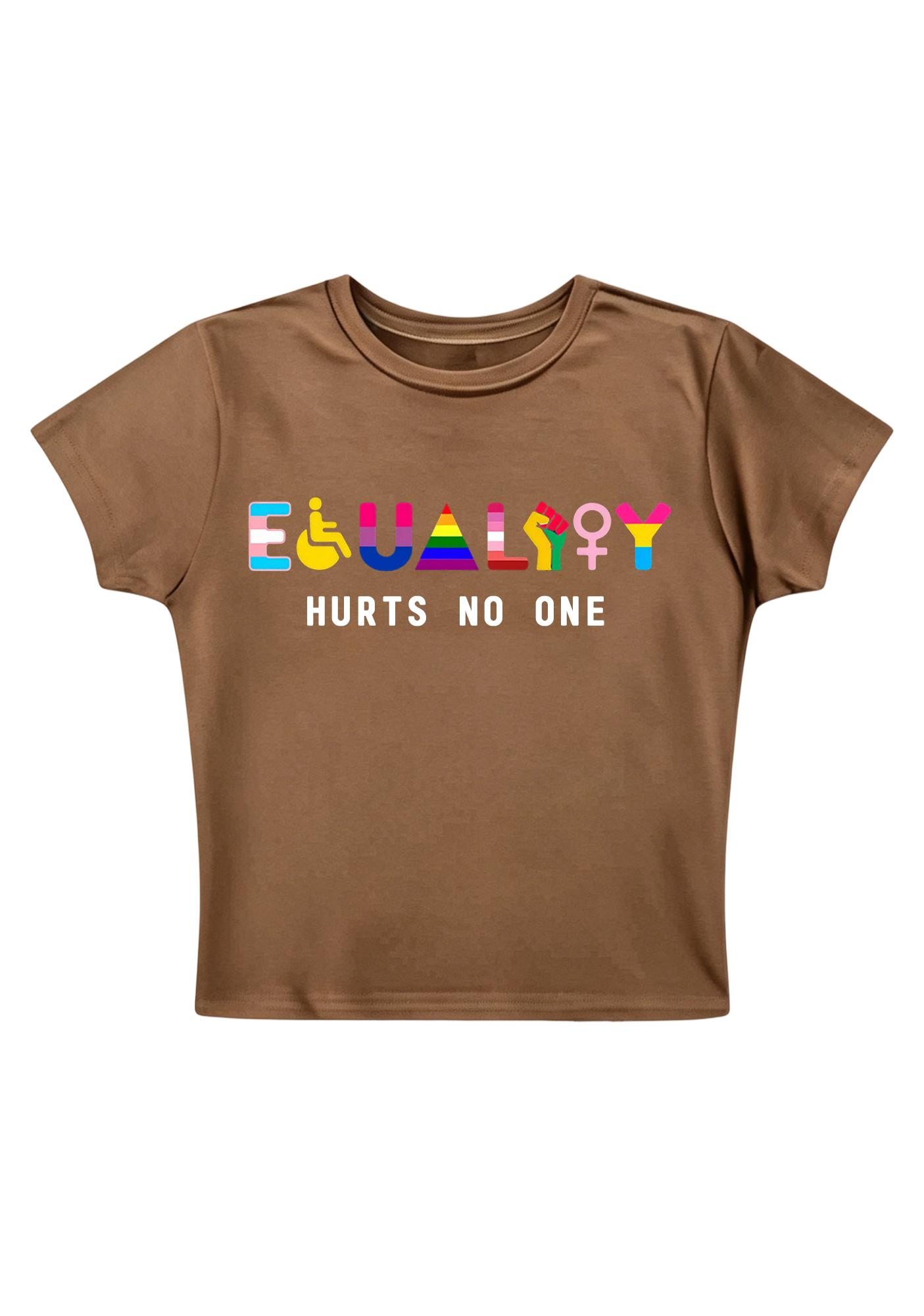 Equality Hurts No One Y2K Baby Tee