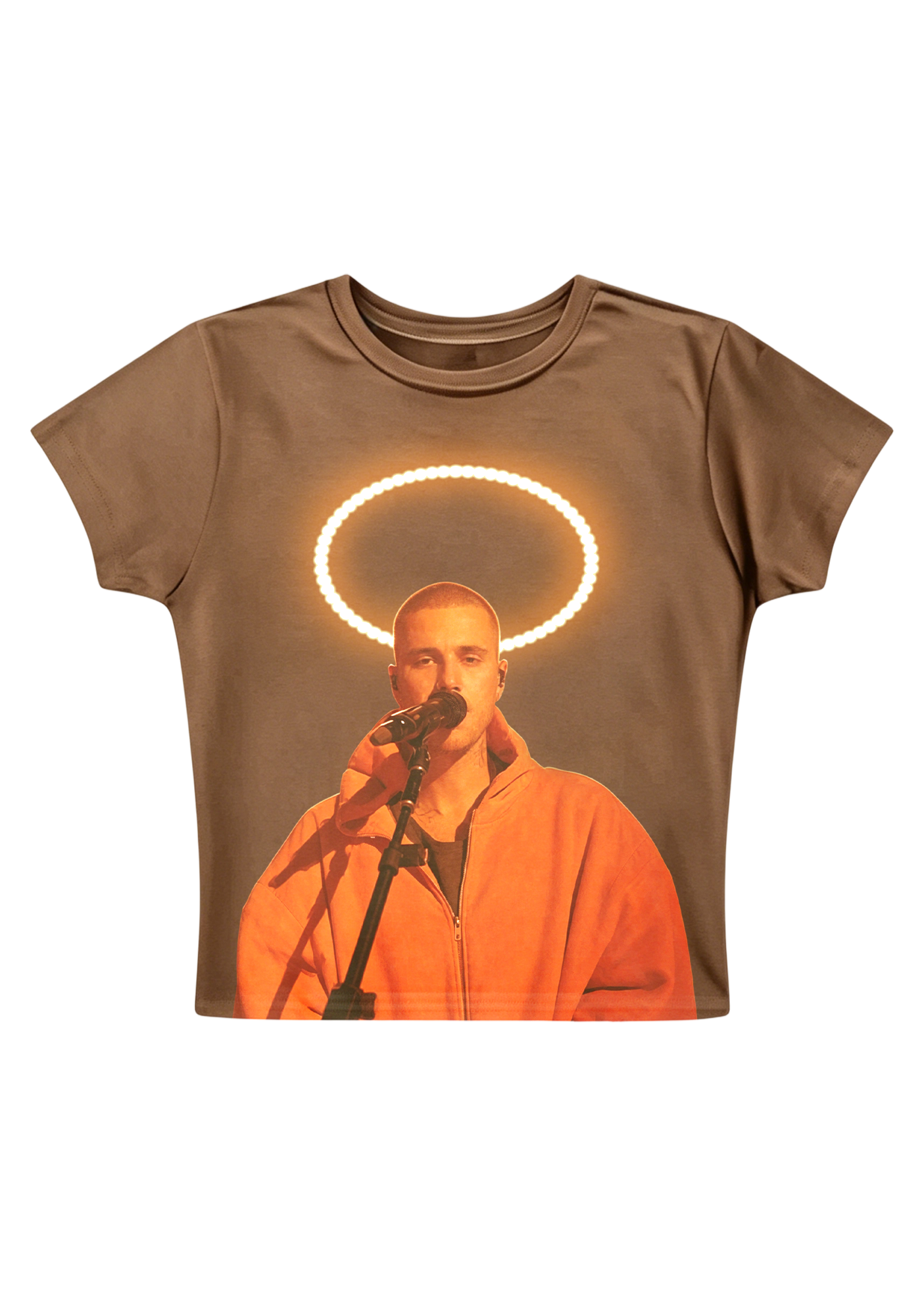  Justin Bieber Halo Performance Photo Y2K Baby Tee