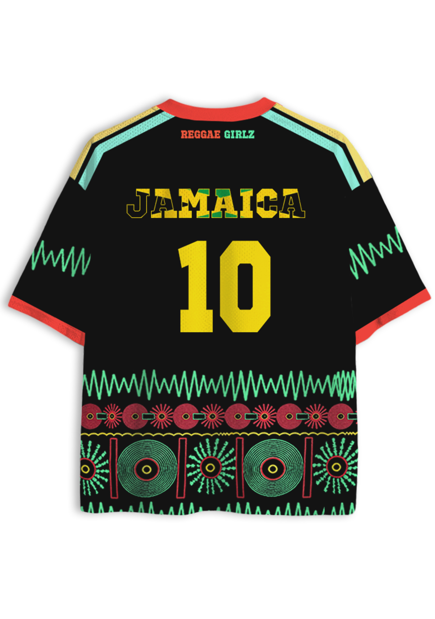 Reggae Colorblock Oversized Football Jersey Shirt
