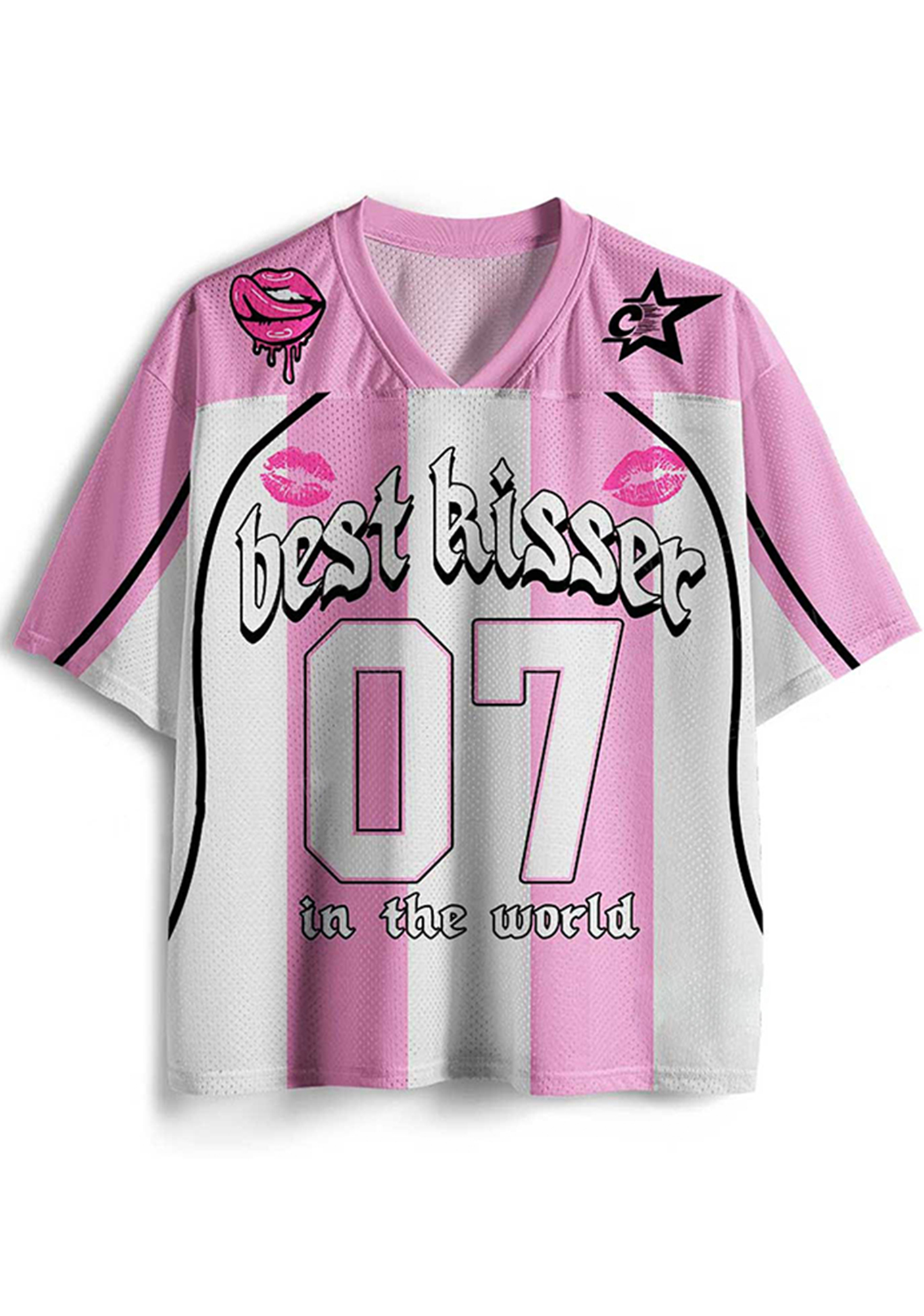 Best Kisser Y2K Crop Sport Jersey Shirts