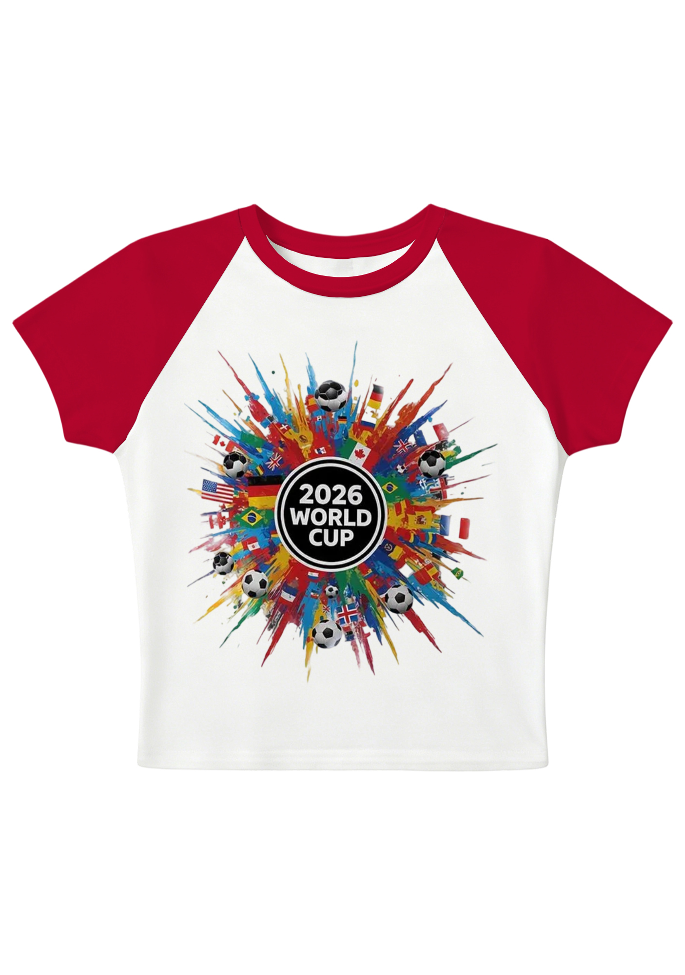 2026 World Cup Splicing Y2K Baby Tee