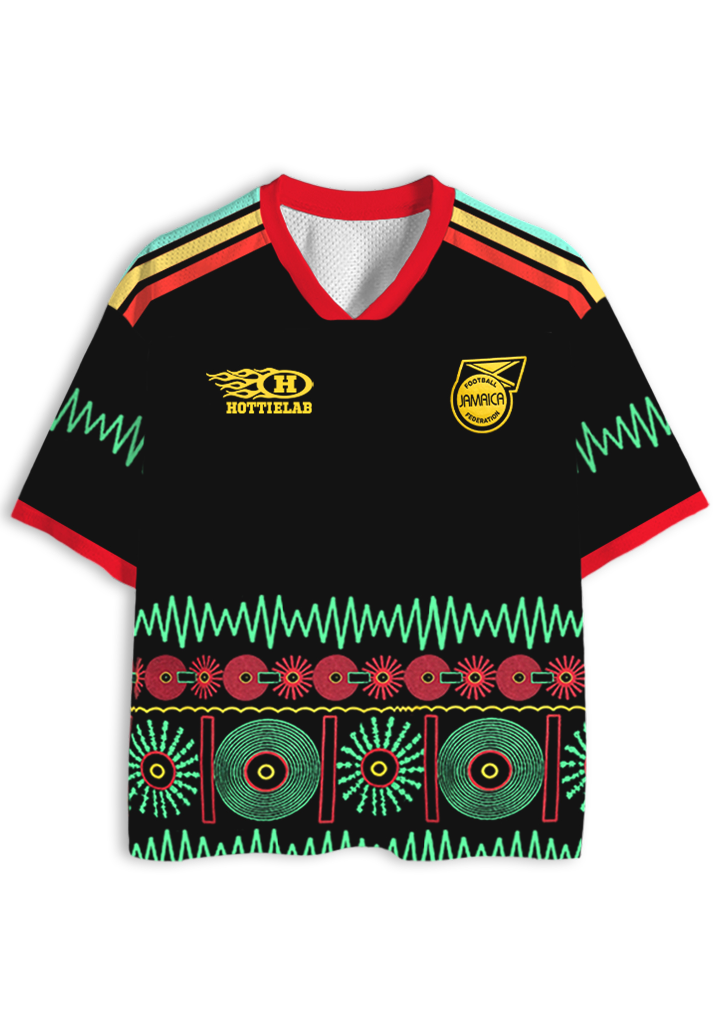Reggae Colorblock Oversized Football Jersey Shirt
