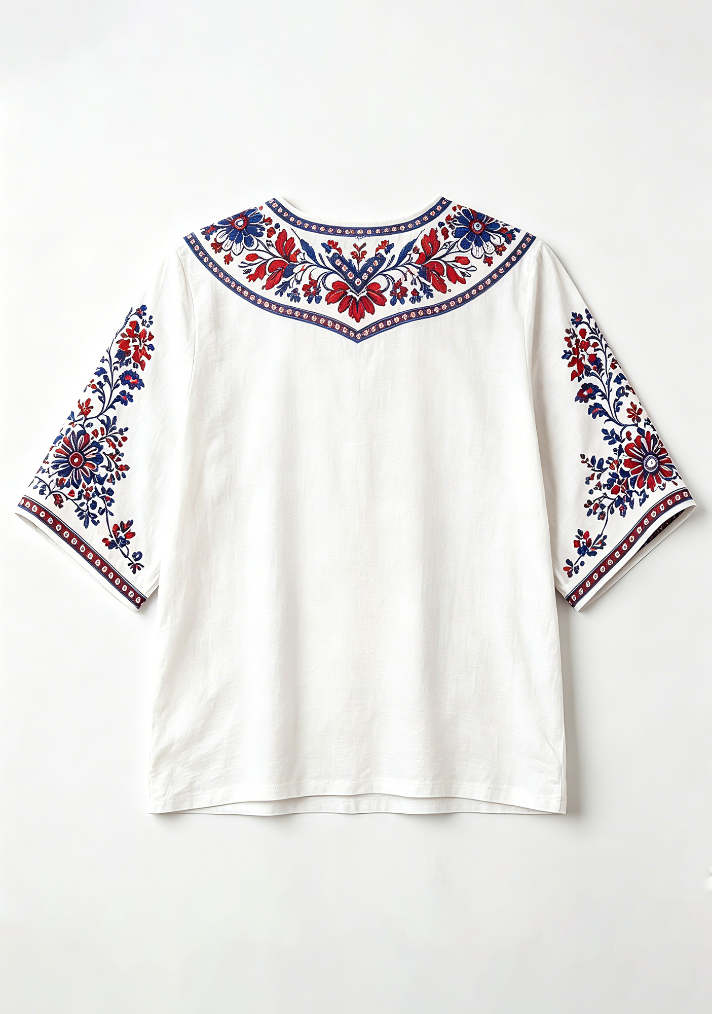 Boho Floral Buffalo Bills V-Neck Blouse