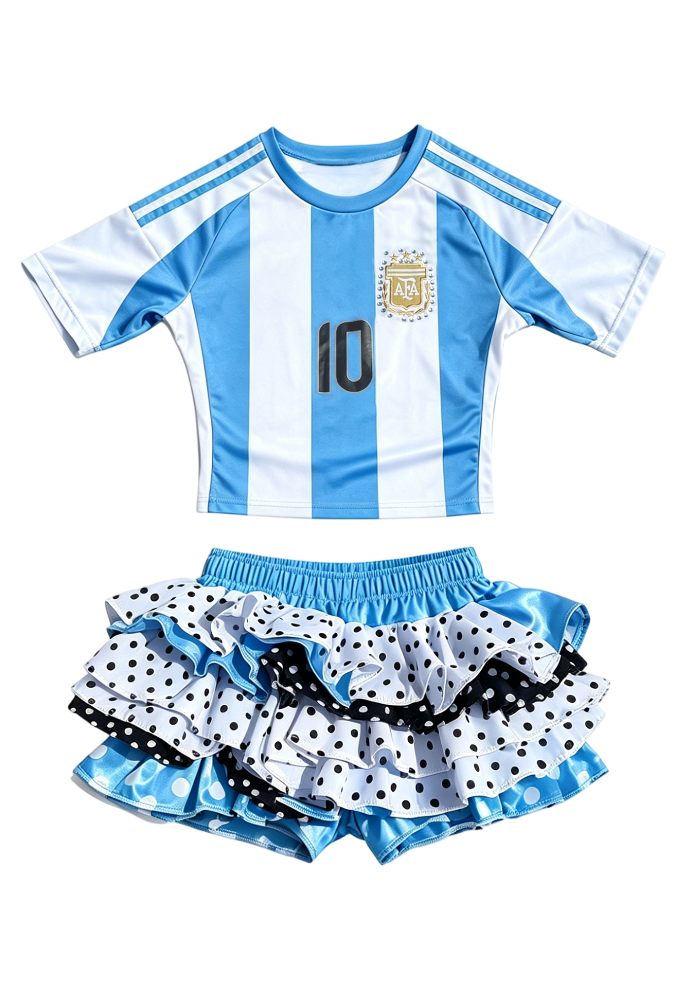 Argentina Jersey Shirts and Mini dress Set