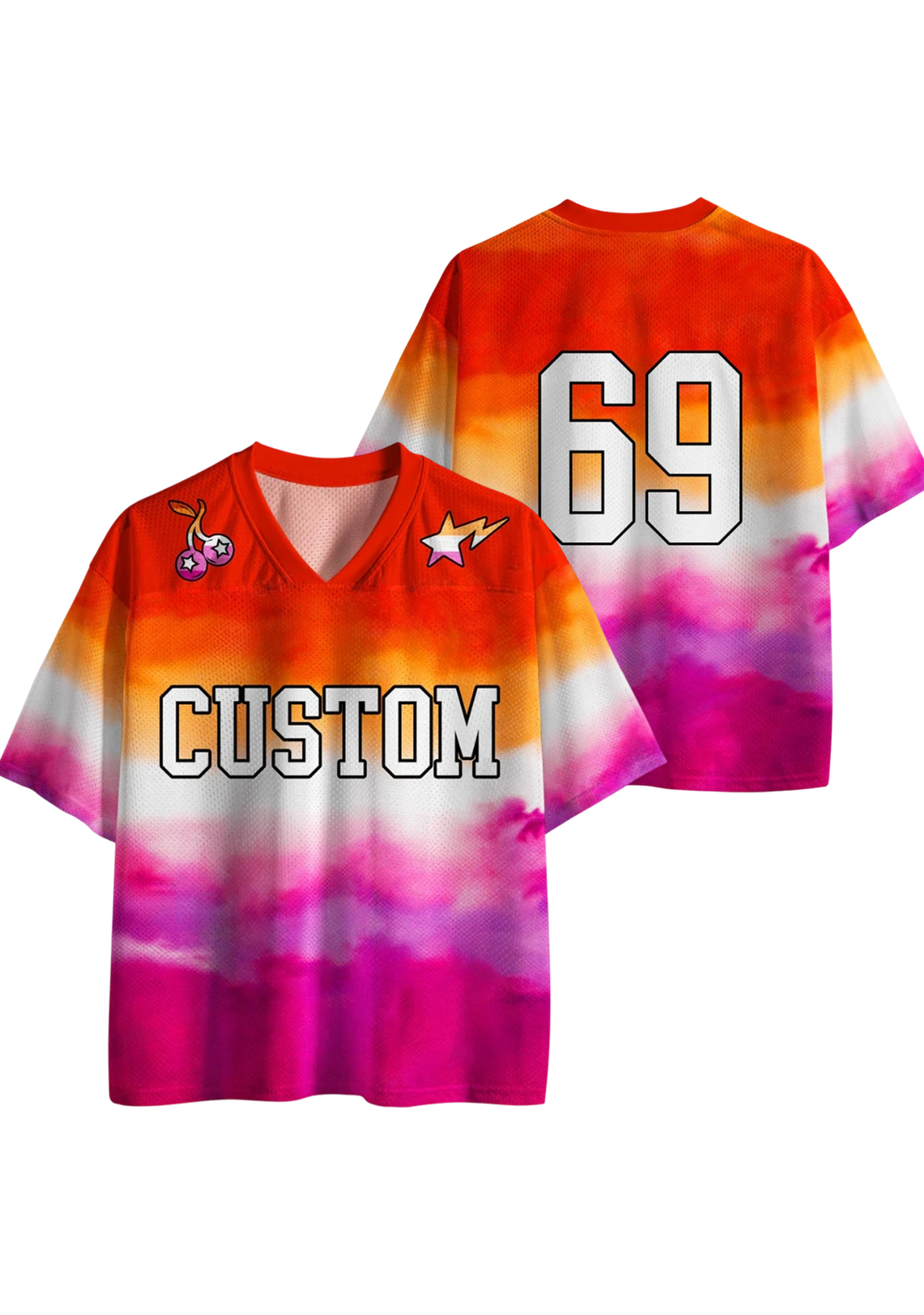 Custom Lesbian Flag Colors Pride Y2K Sport Jersey Shirts 