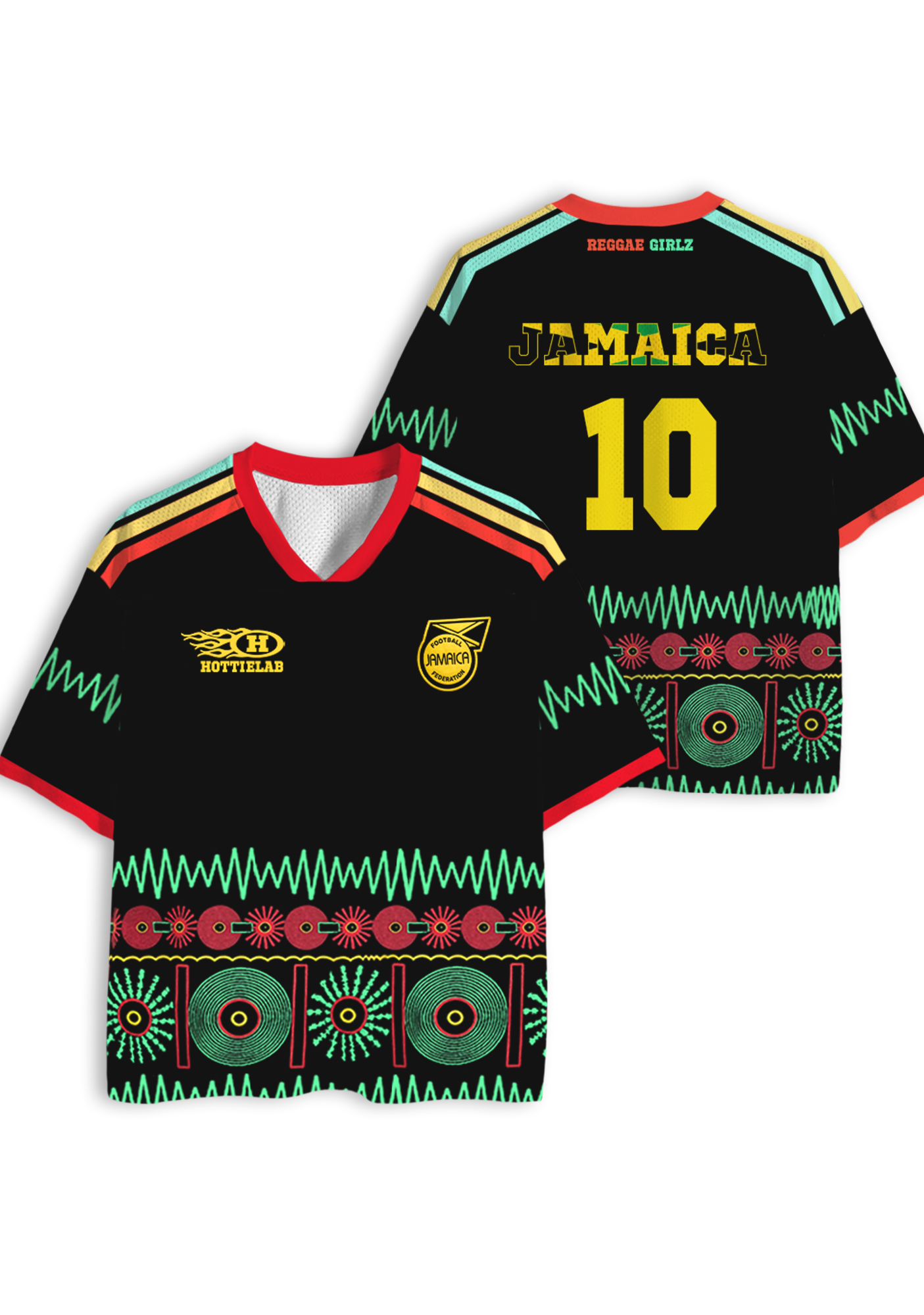 Reggae Colorblock Oversized Football Jersey Shirt