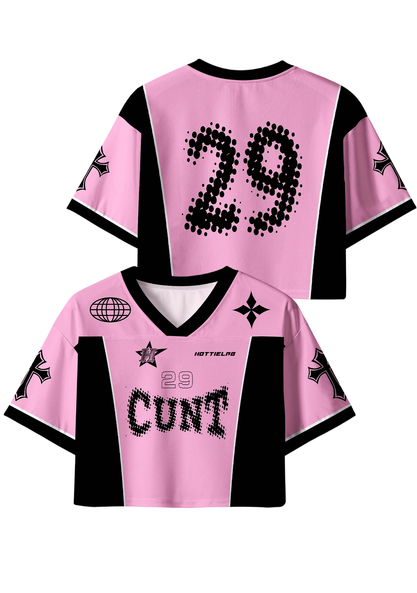 Cunt Y2K Crop Sport Jersey Shirts