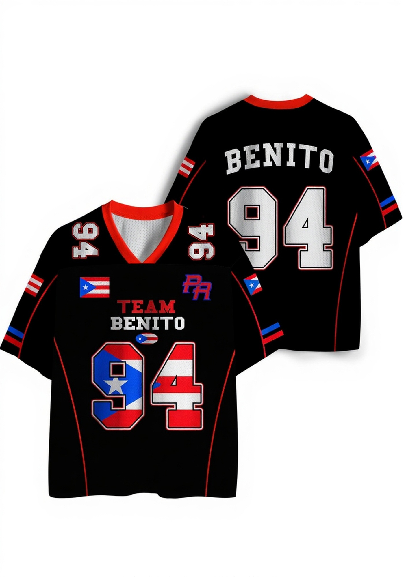 Black Team Bunny Y2K Crop Sport Jersey Shirts