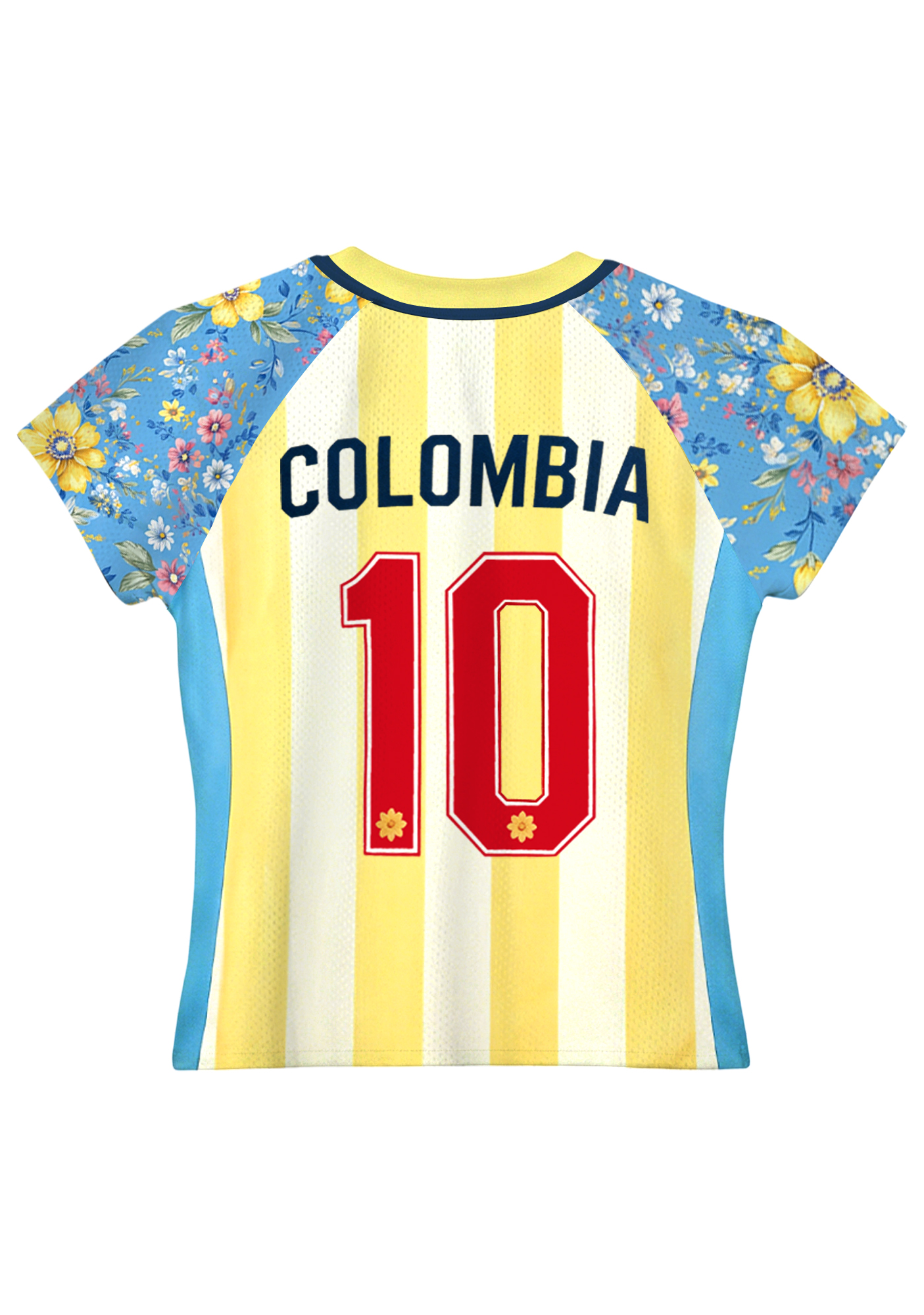 Colombia Floral Raglan Stripe Baby Tee