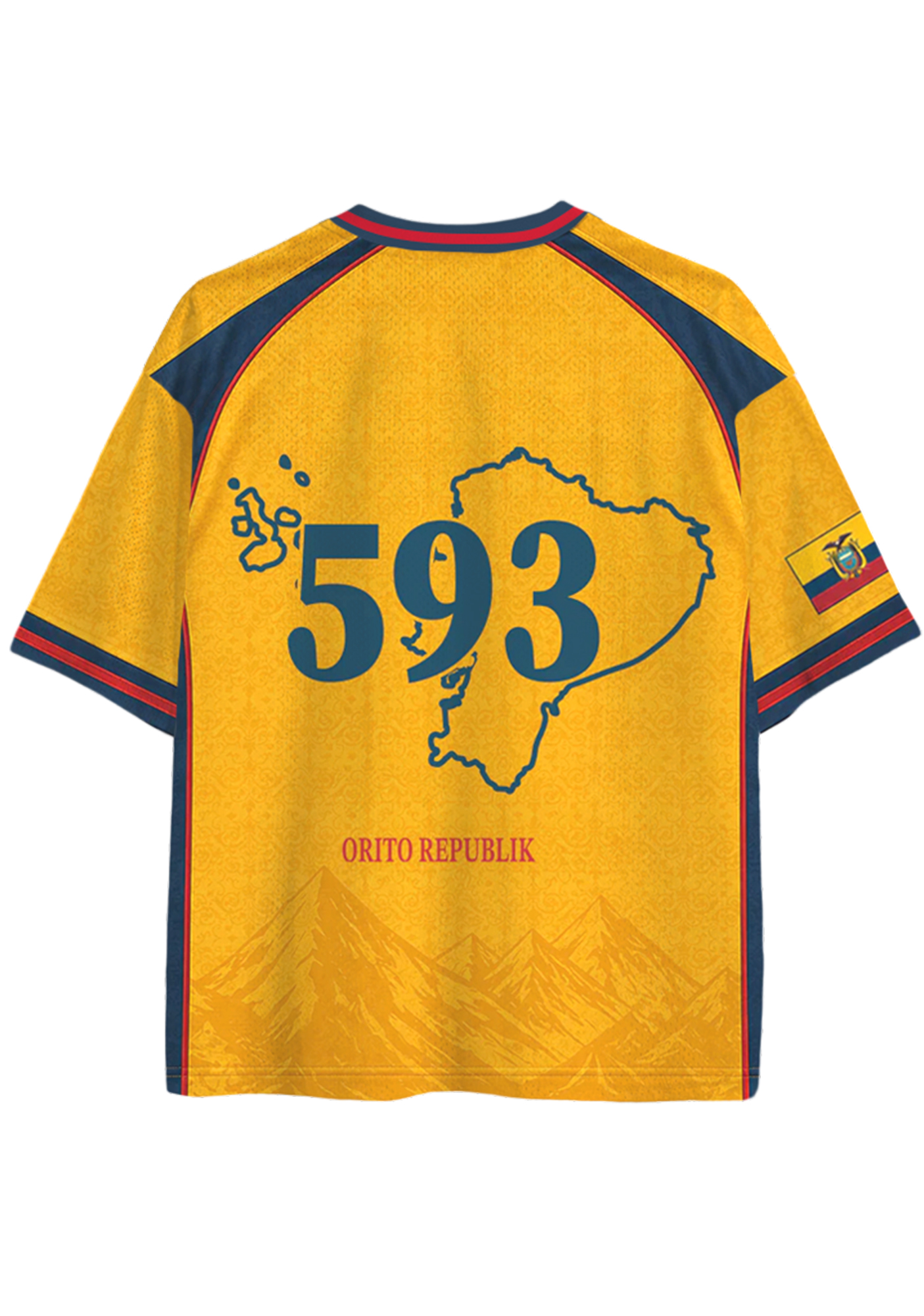 Ecuador EC593 Mountain Print Mesh Jersey Shirts