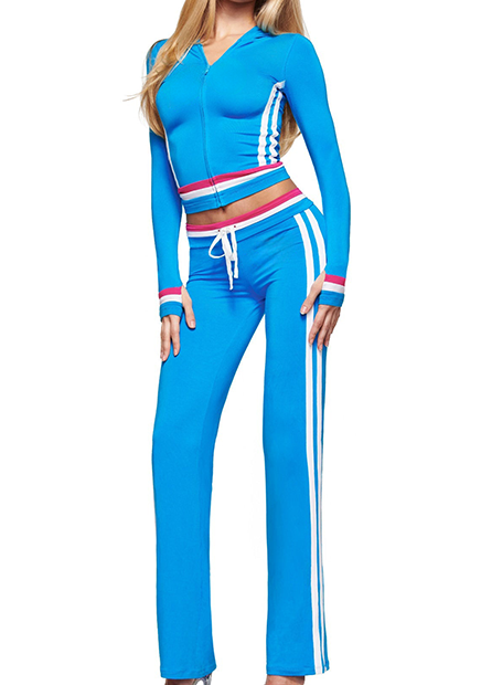 Baddie Style Slim Fit 2 Piece Y2K Zip Up Tracksuit